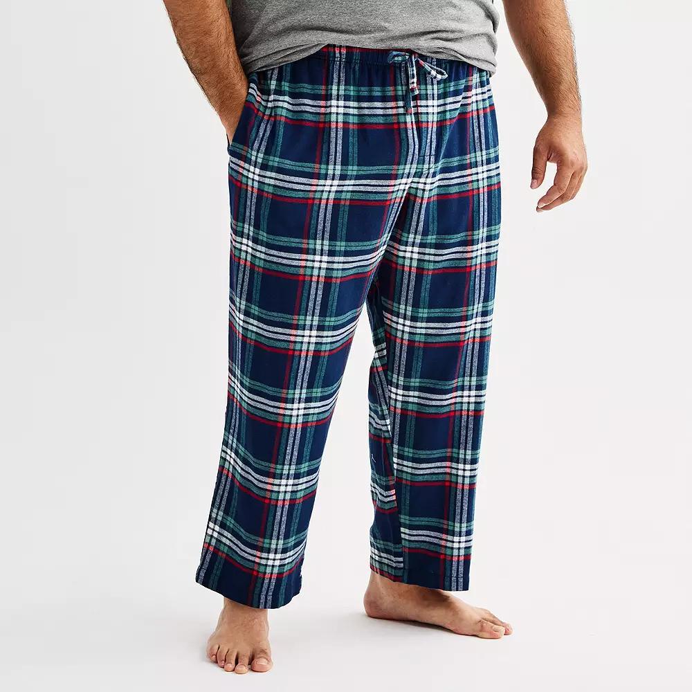 Big & Tall Sonoma Goods For Life® Flannel Drawstring Pajama Pants, Men's, Size: 2XB, Grey Buffalo Check Product Image