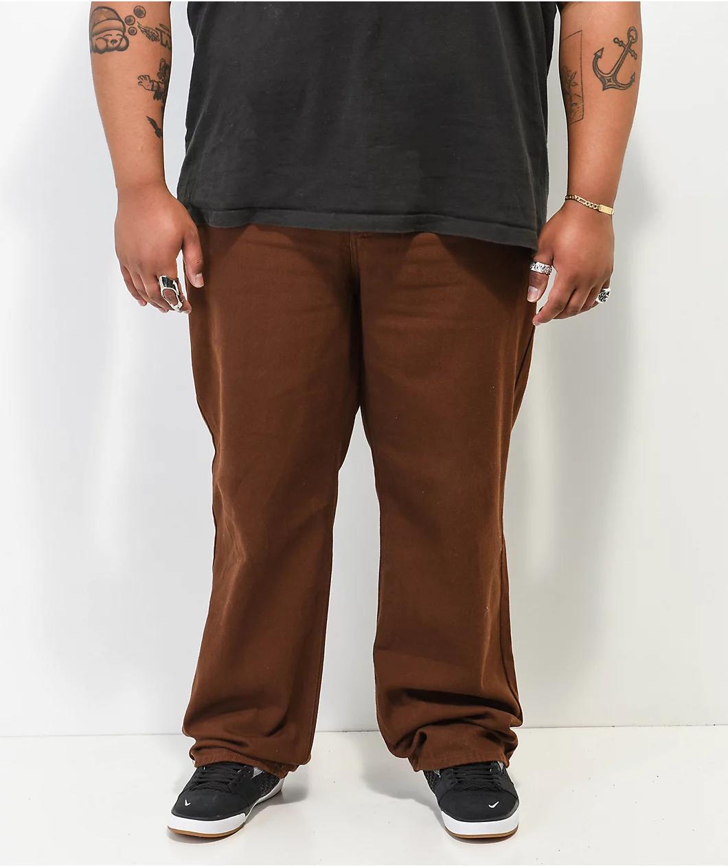 Empyre Loose Fit Brown Skate Jeans Product Image