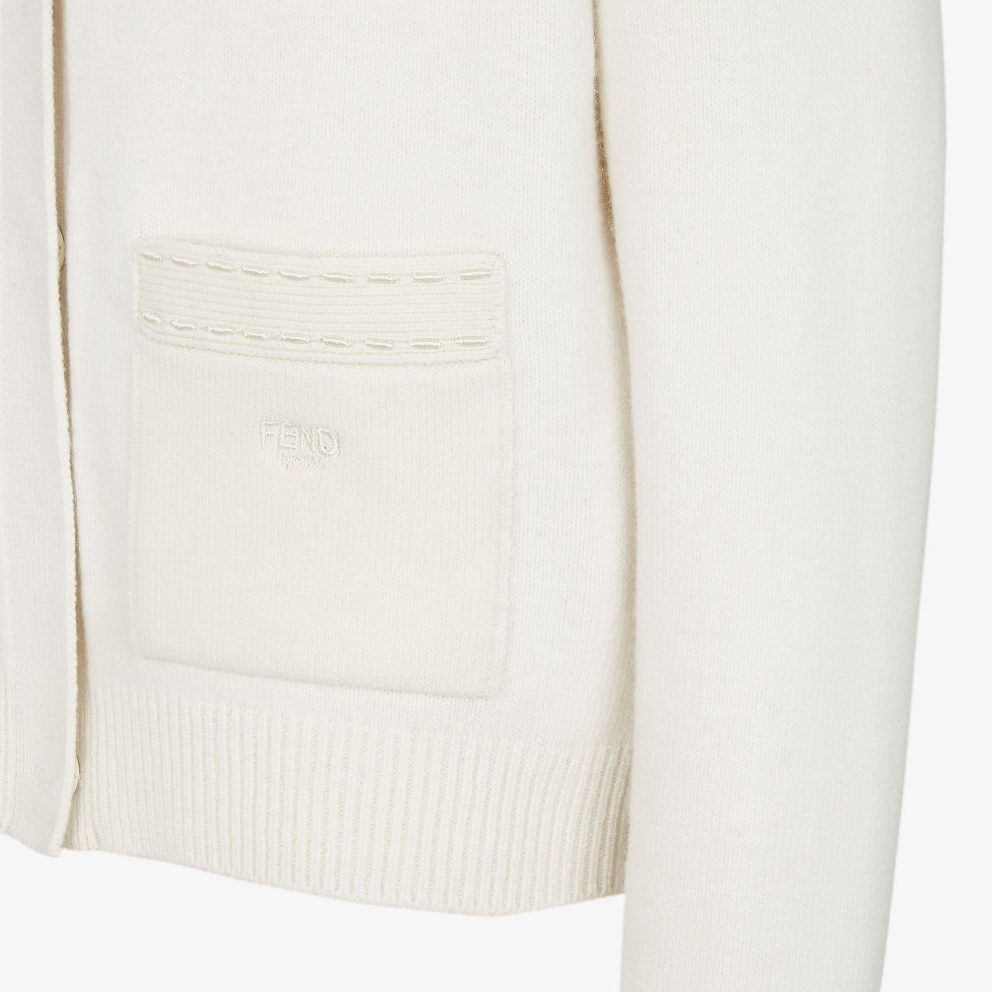 CardiganWhite cashmere cardigan Product Image