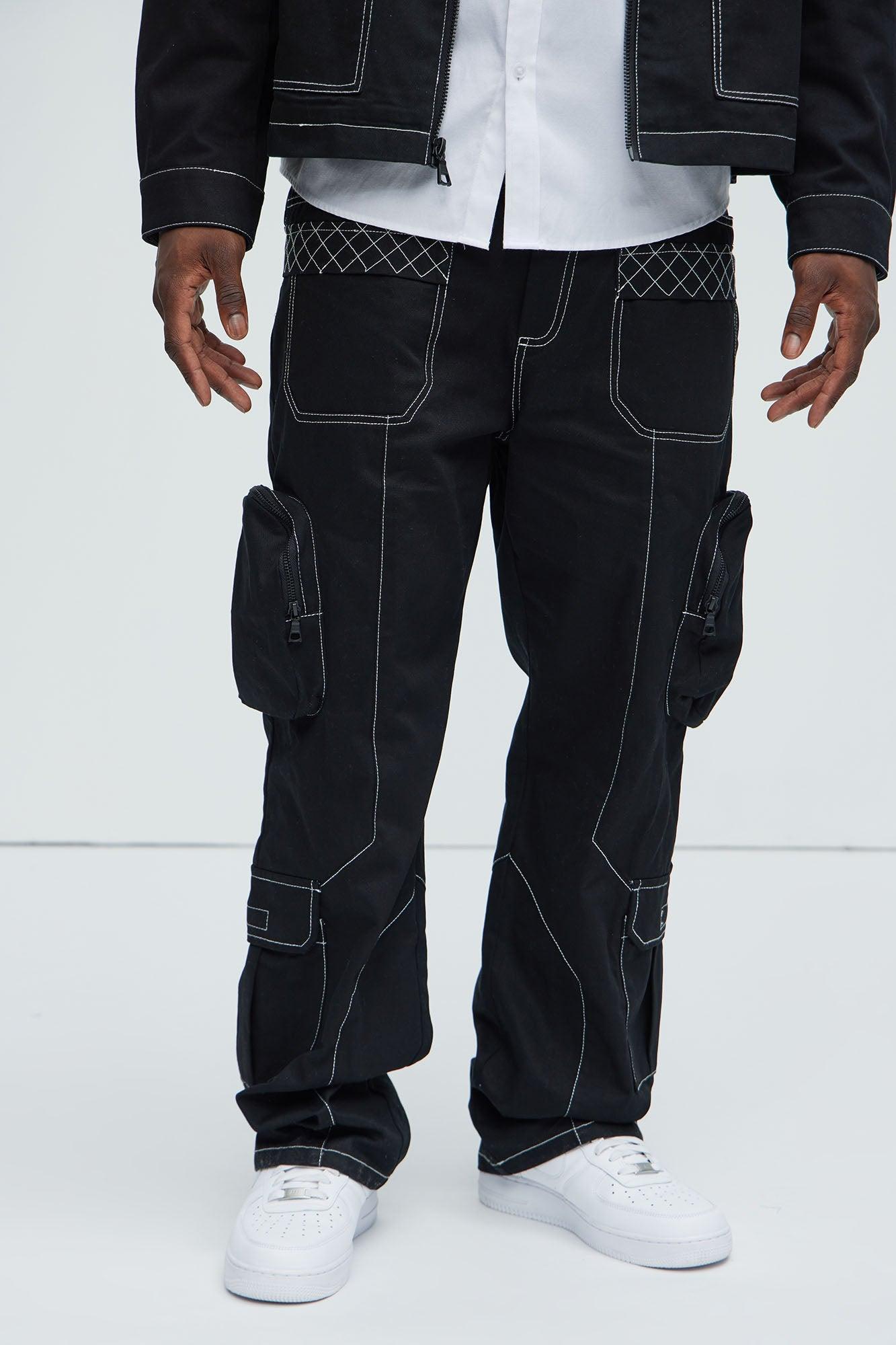 Galactic Straight Cargo Pants - Black Product Image