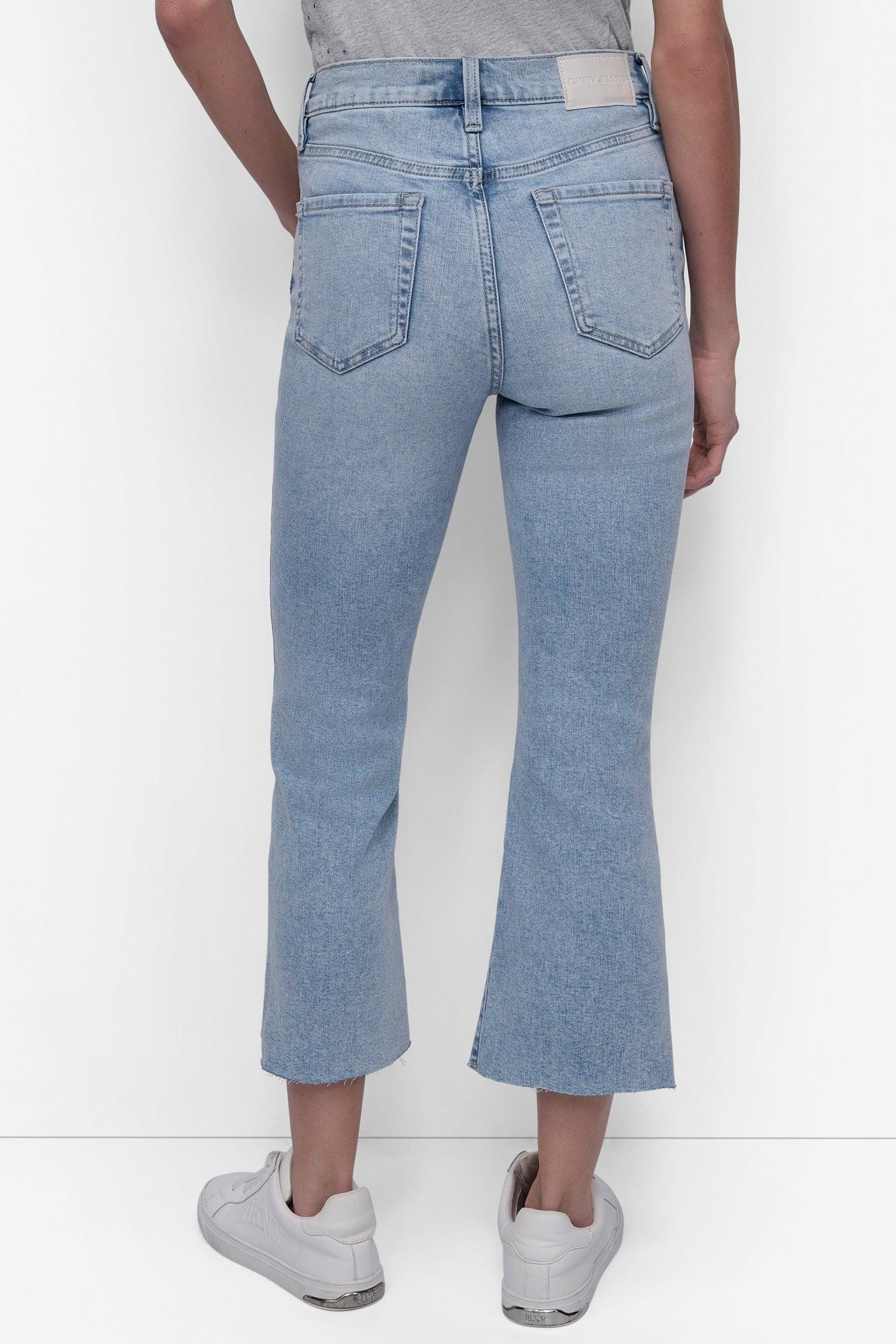 HIGH-RISE RAW EDGE FLARE JEAN Product Image