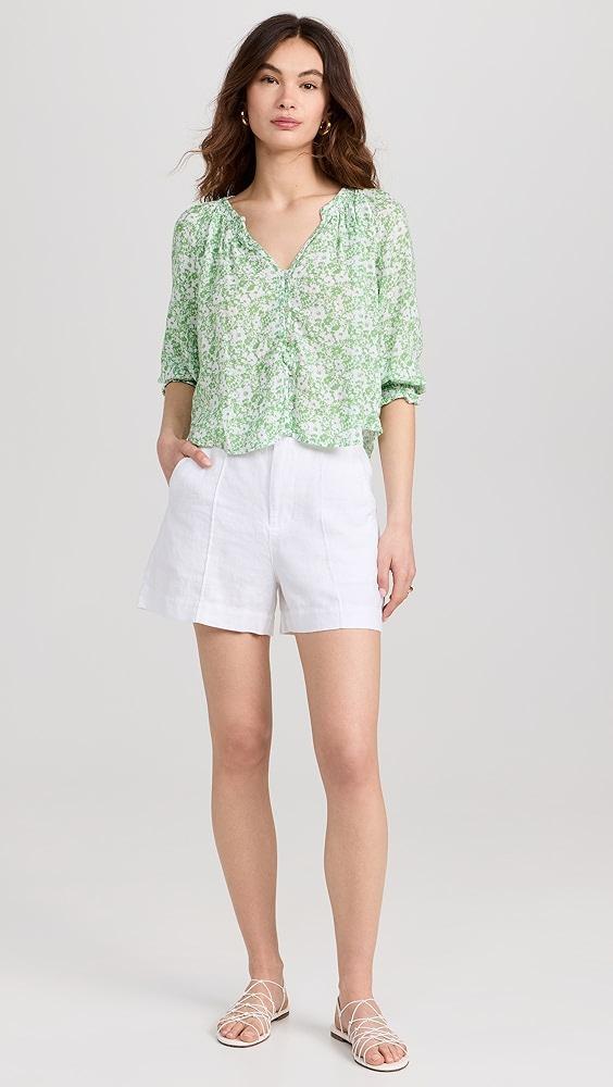 Madewell Refined Linen Clean Tab Shorts | Shopbop Product Image