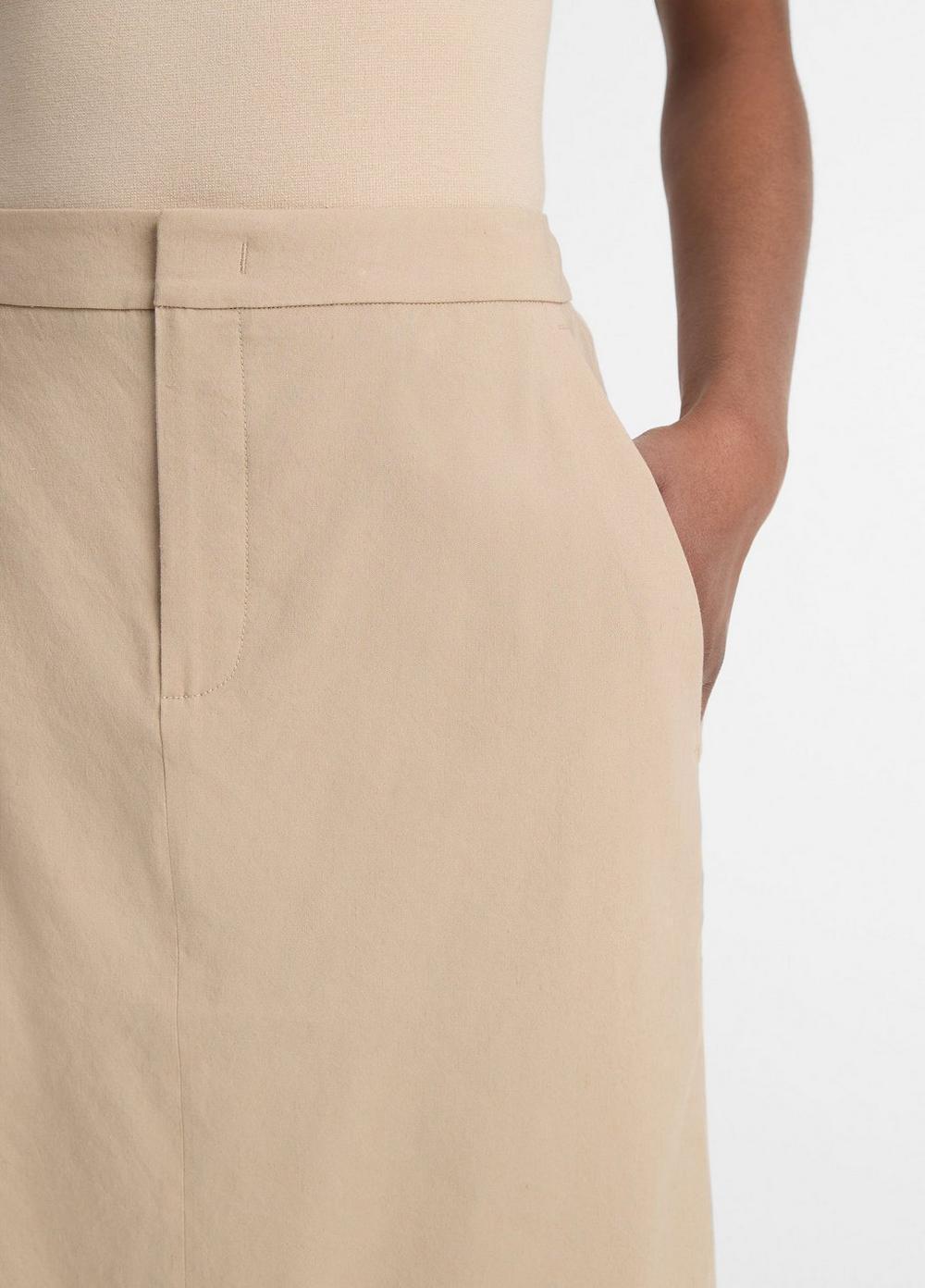 Linen-Blend Mid-Rise Maxi Skirt Product Image