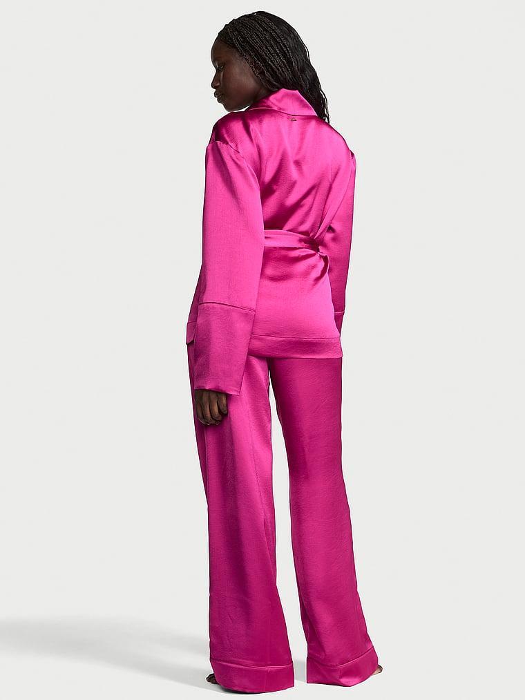 Luxe Satin Wrap Top & Pant Set Product Image