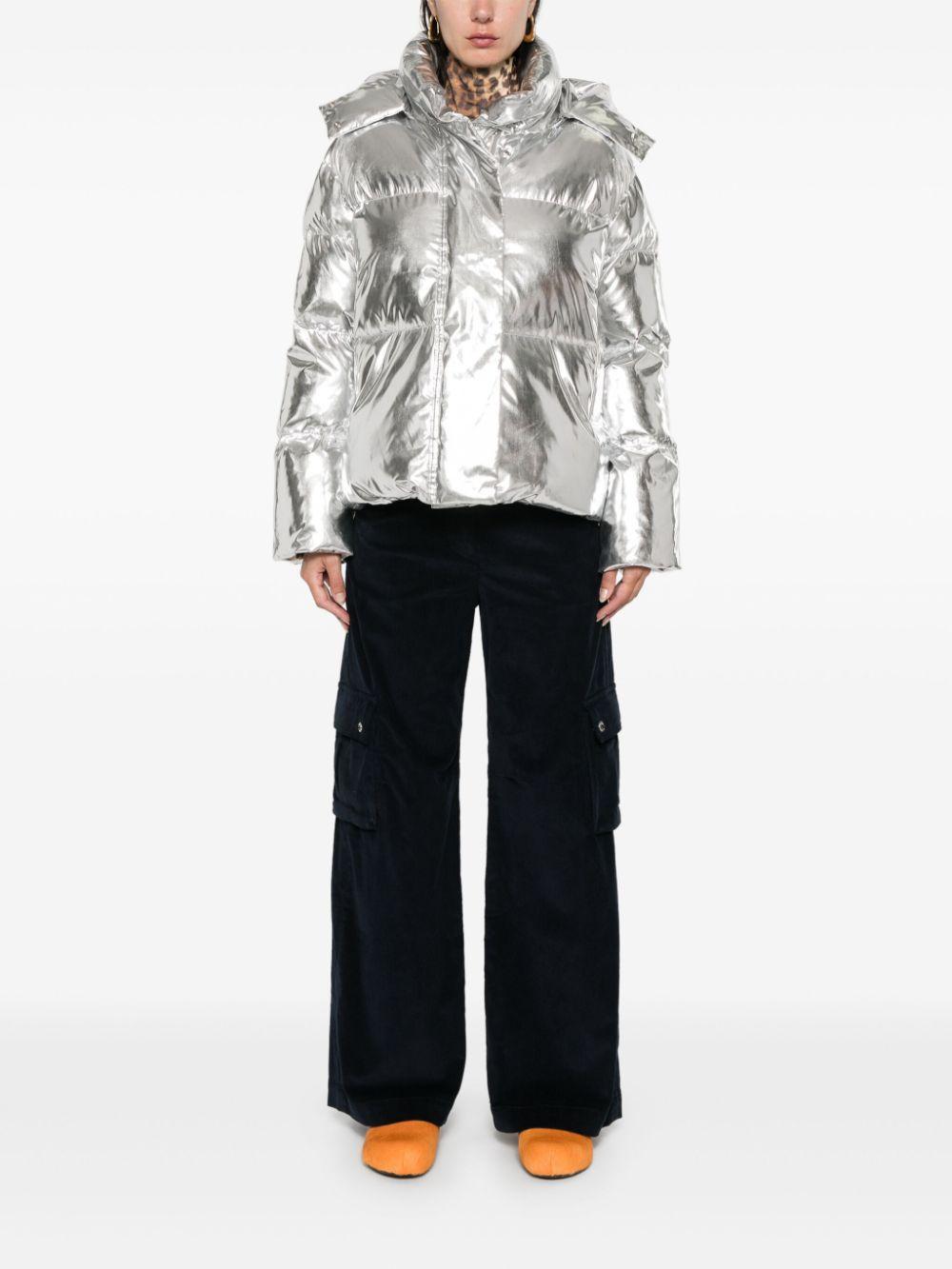 metallic puffer jacket Product Image