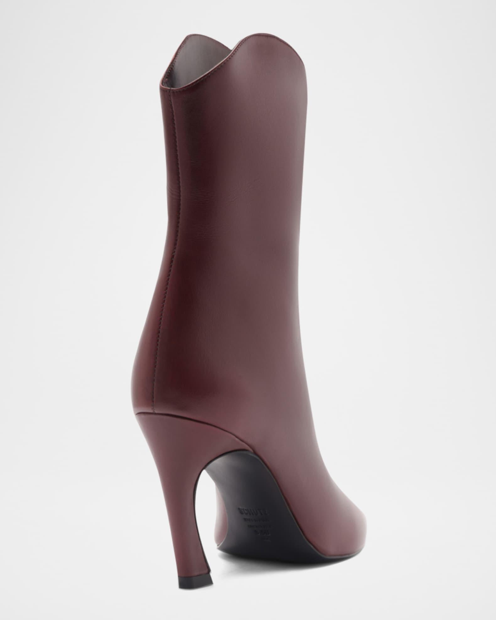 Maryann Leather Curve Booties Product Image