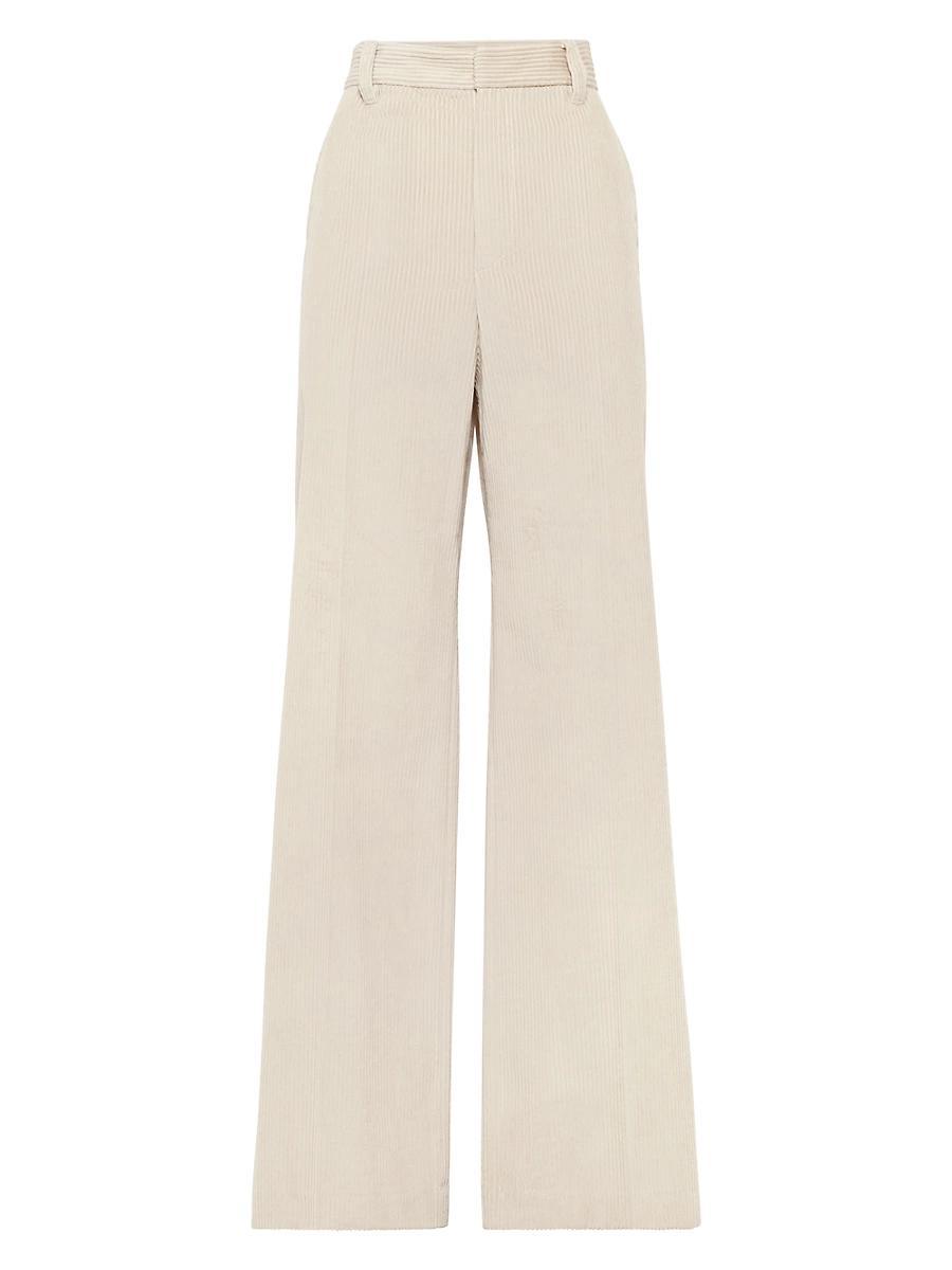 Womens Cotton Corduroy Loose Trousers Product Image