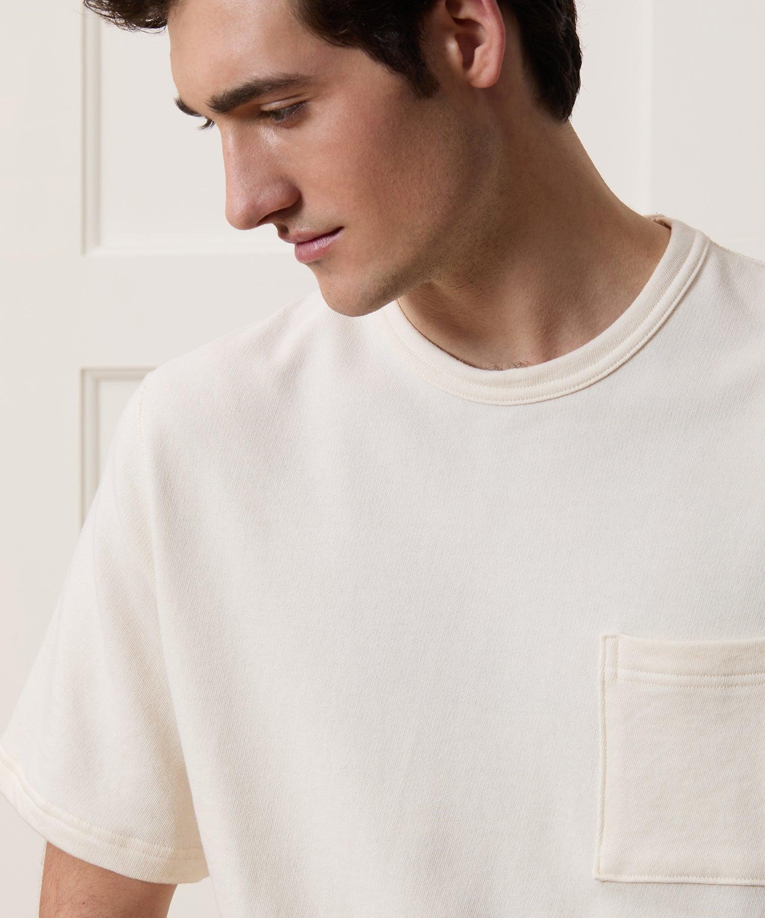 Lightweight Terry Cloth Short-Sleeve Sweatshirt Product Image