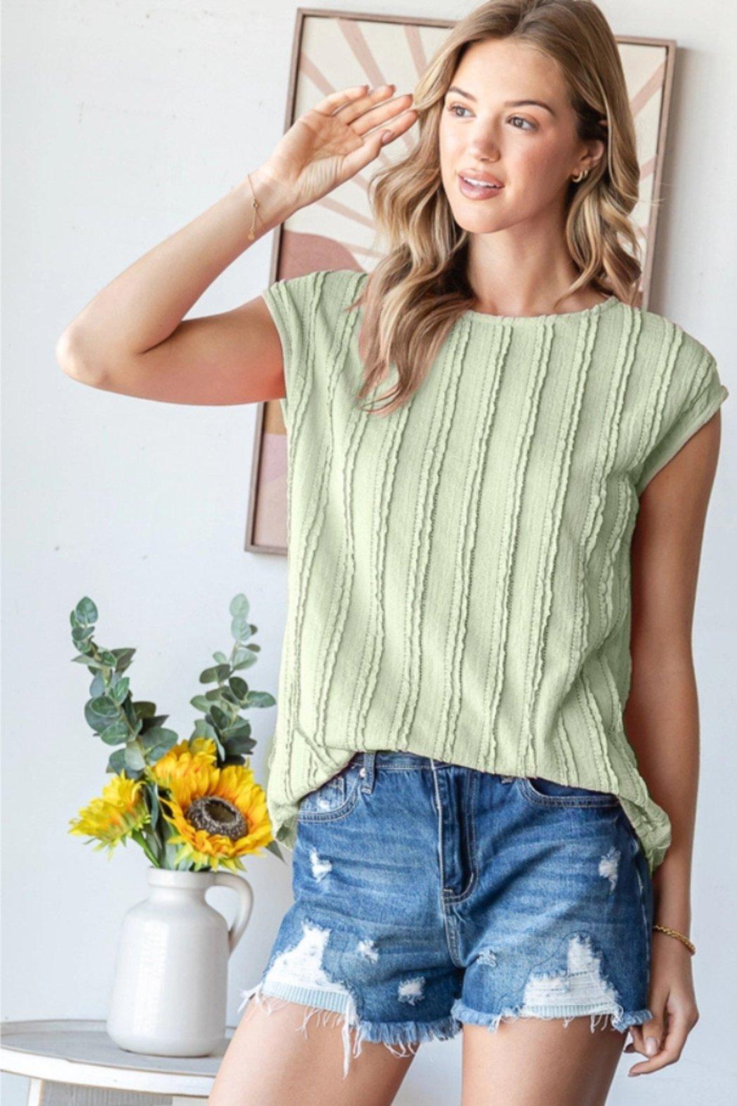 Textured Stripe Blouse Product Image
