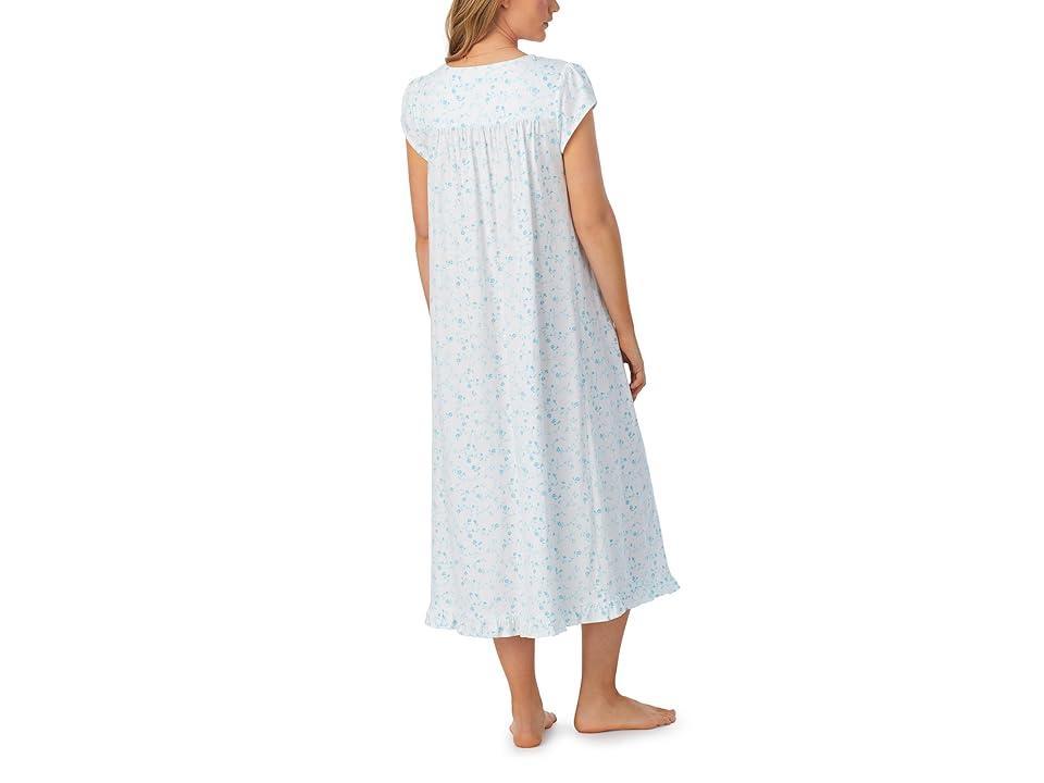 Eileen West Cap Sleeve Waltz Gown (Aqua Swirl) Women's Pajama Product Image