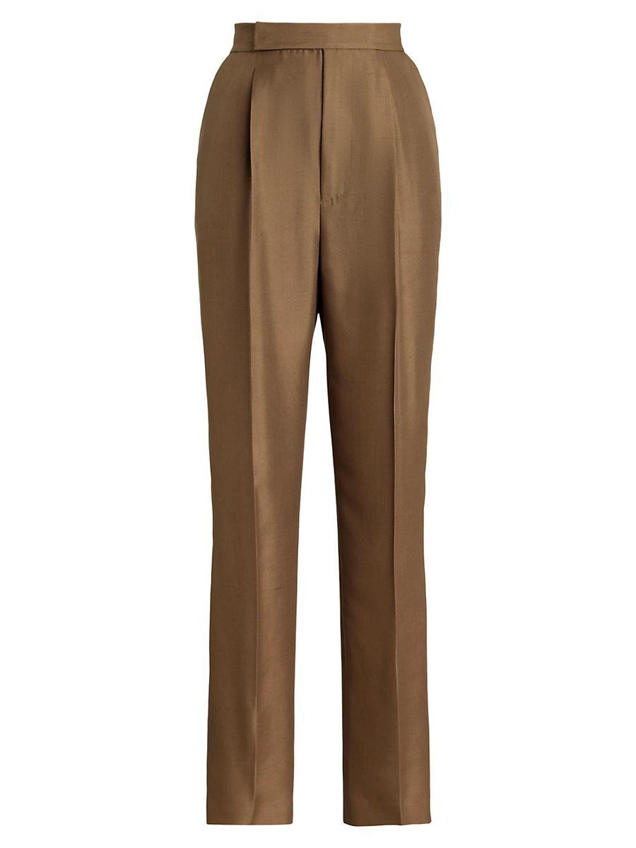 Womens Evanne Silk Tapered Pants Product Image