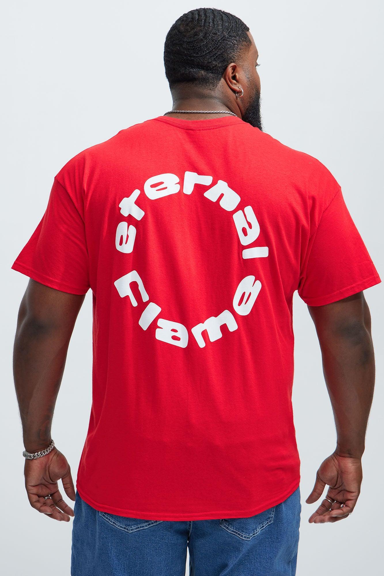 Eternal Flame Circle Short Sleeve Tee - Red Product Image