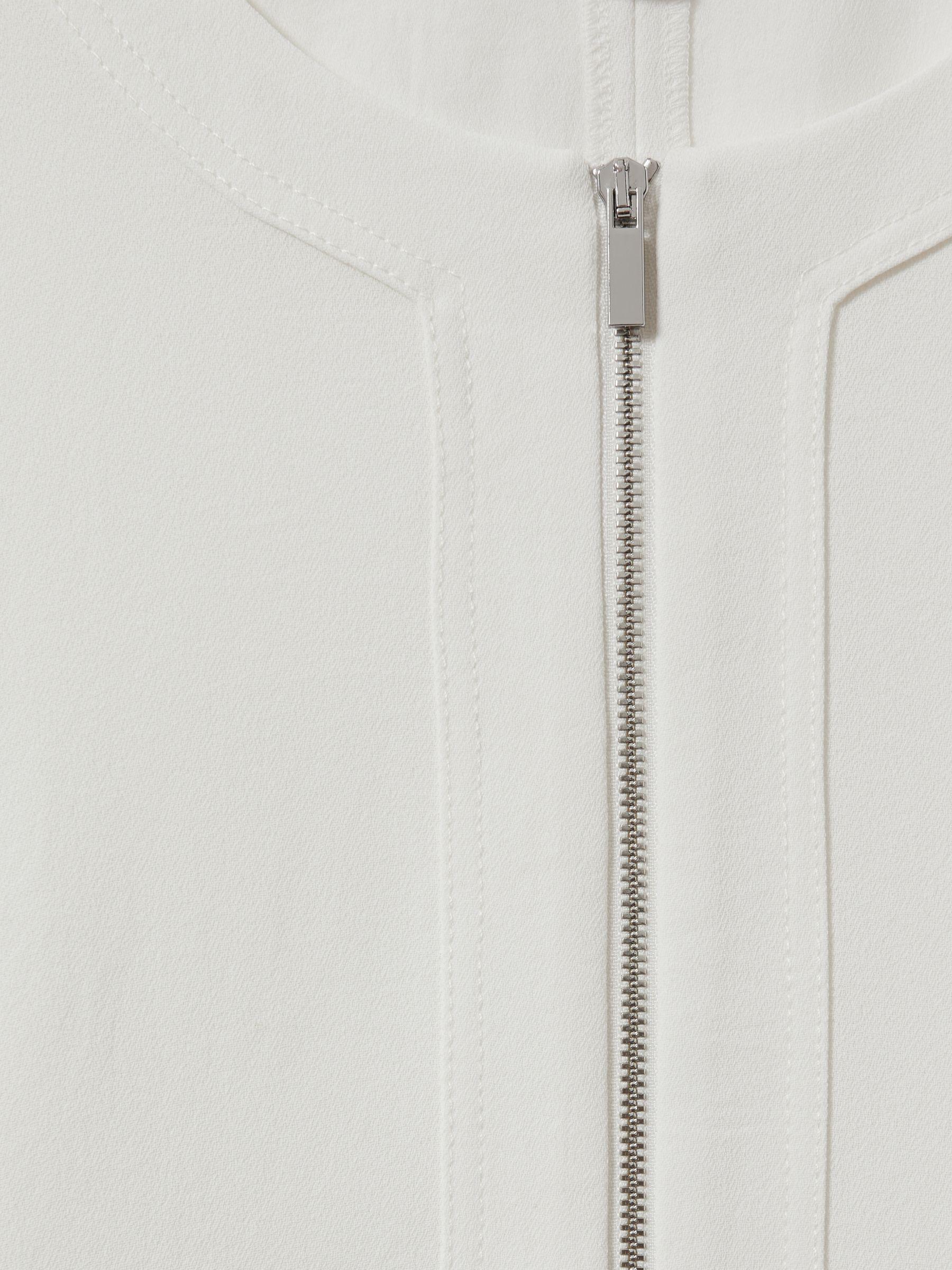 Relaxed Half-Zip T-Shirt in Ivory Product Image