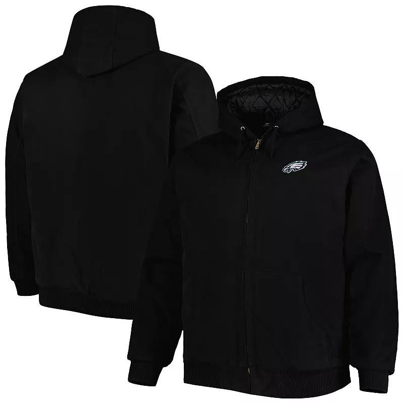 Mens Dunbrooke Philadelphia Eagles Big & Tall Dakota Canvas Hoodie Full-Zip Jacket Product Image