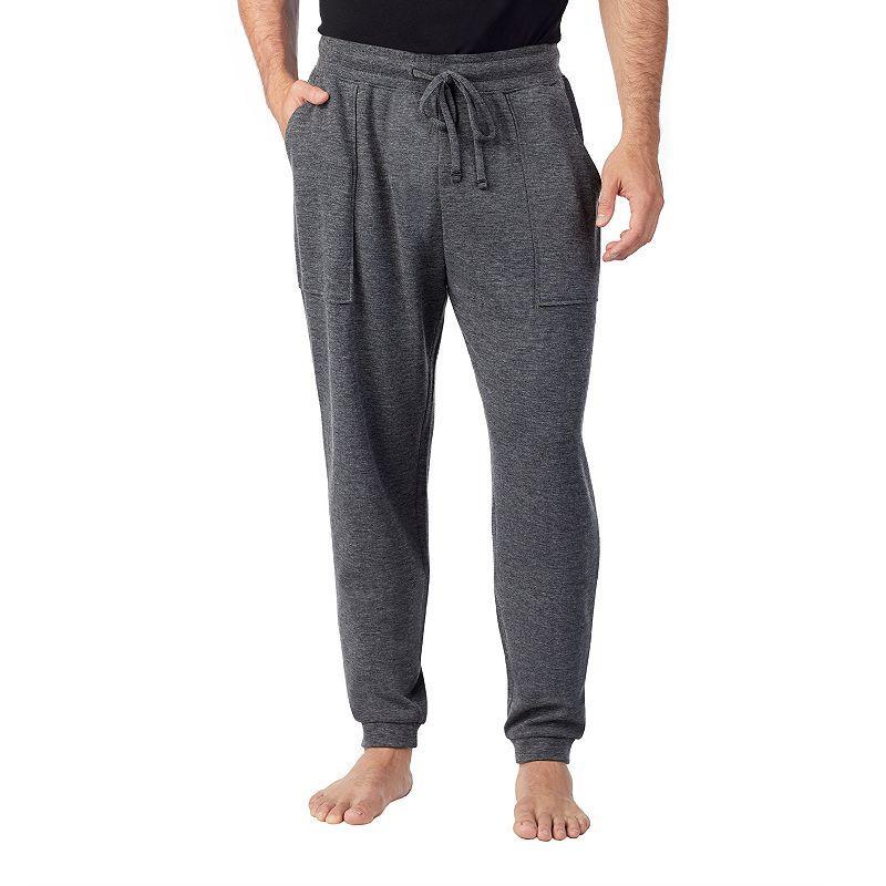 Mens Cuddl Duds Essentials Banded-Bottom Pajama Pants Gray Grey Product Image