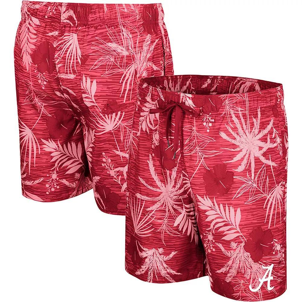 Men's Colosseum Crimson Alabama Crimson Tide What Else is New Swim Shorts, Size: Large, Red Product Image