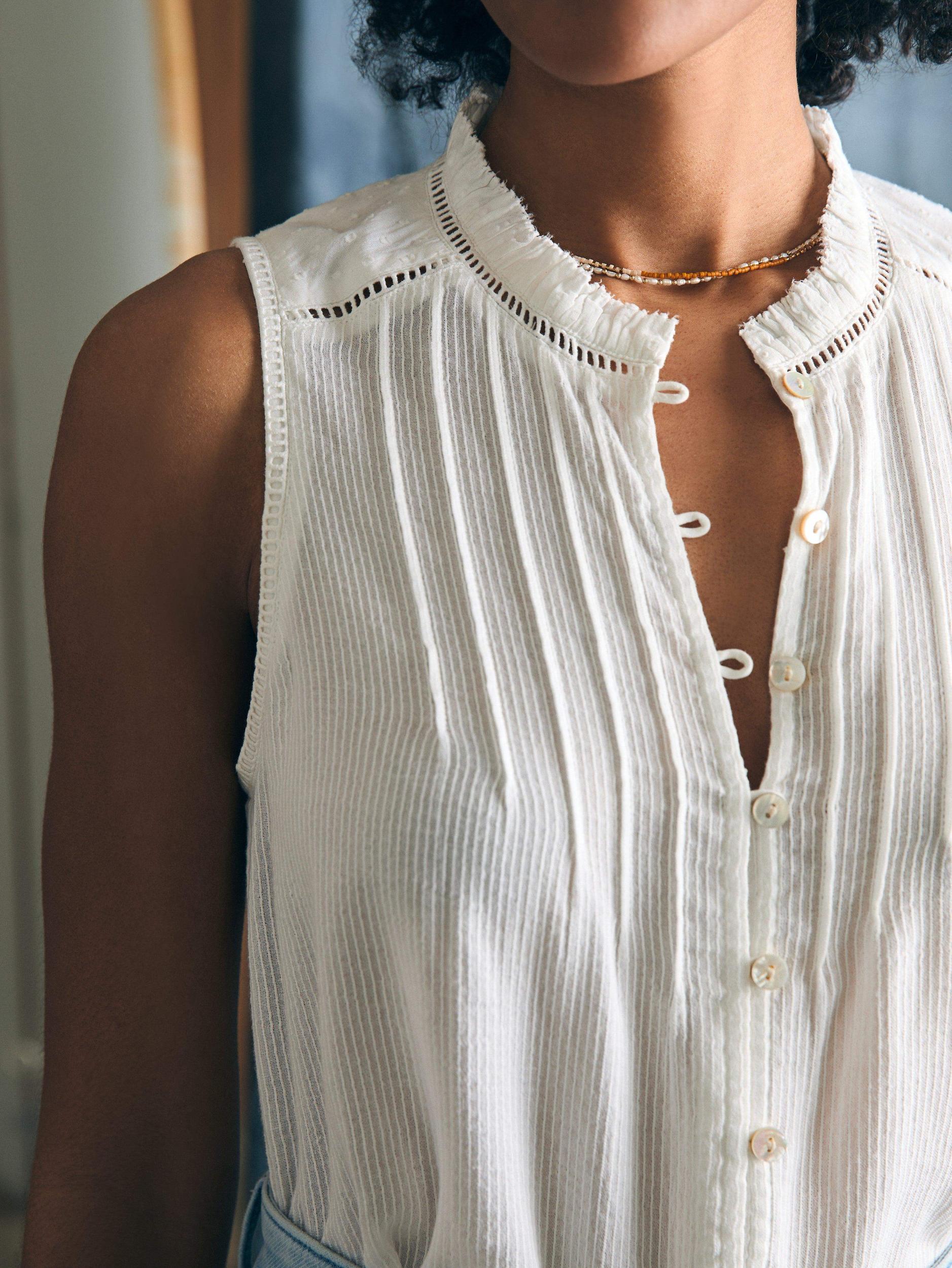 Willa Sleeveless Top - White Female Product Image