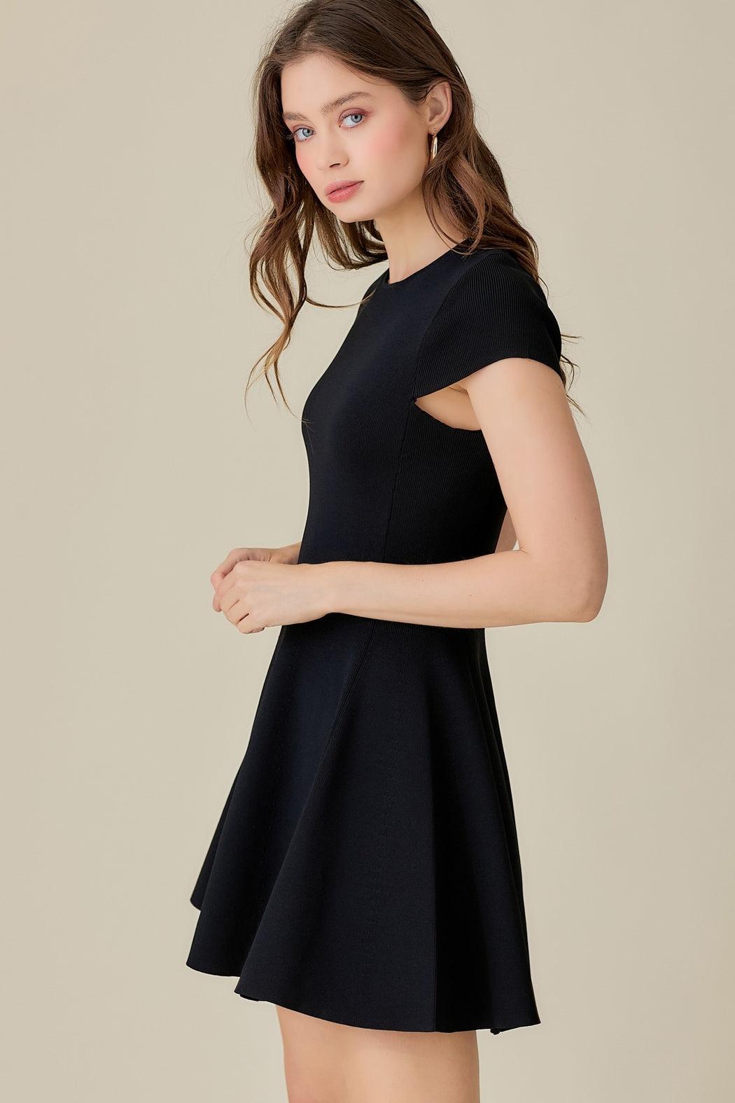 Cap Sleeve Knit Dress Female Product Image