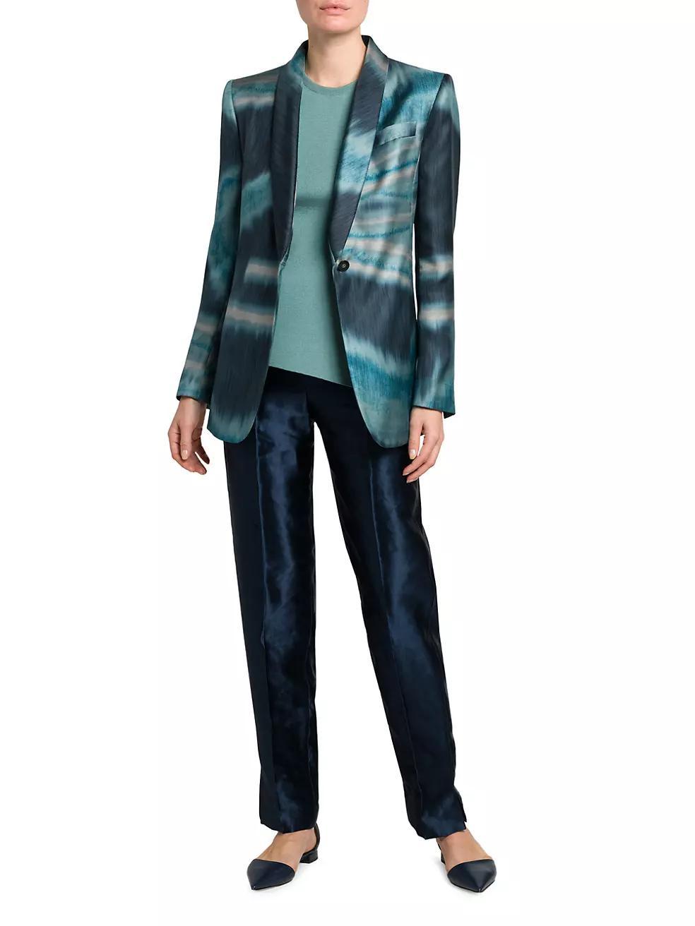 Tie-Dye Silk Blazer Product Image