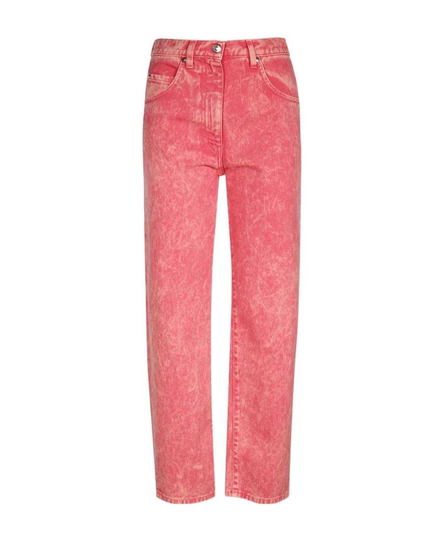 MSGM Cotton Denim Jeans In Pink Product Image