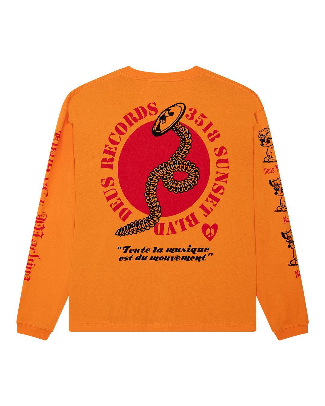Dancing Ghost Long Sleeve Tee - Persimmon Orange Product Image