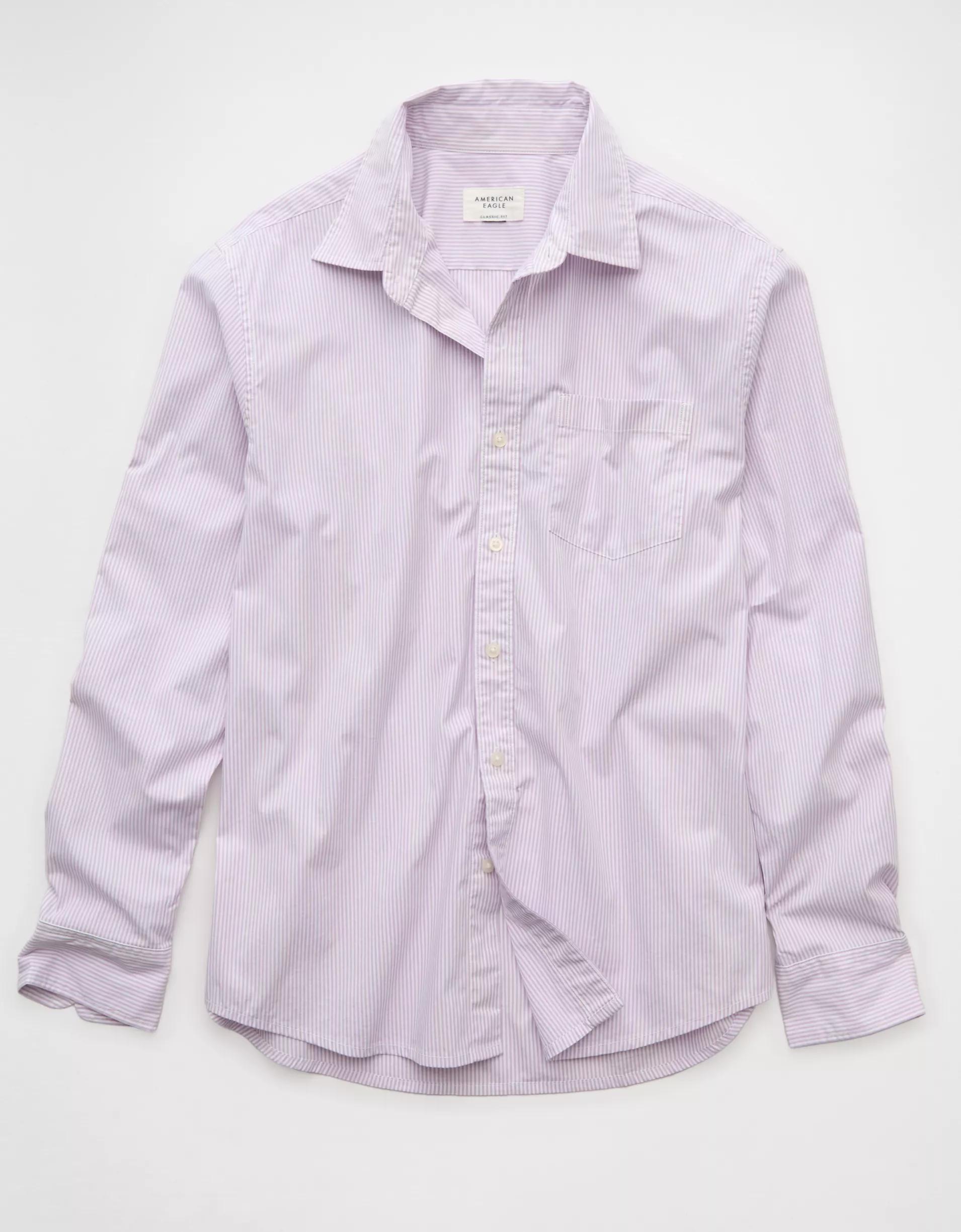 AE Everyday Relaxed Fit Poplin Button-Up Shirt Product Image