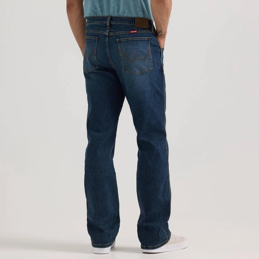 Wrangler Mens Relaxed Fit Bootcut Jeans - Dark Wash 34x30 Product Image