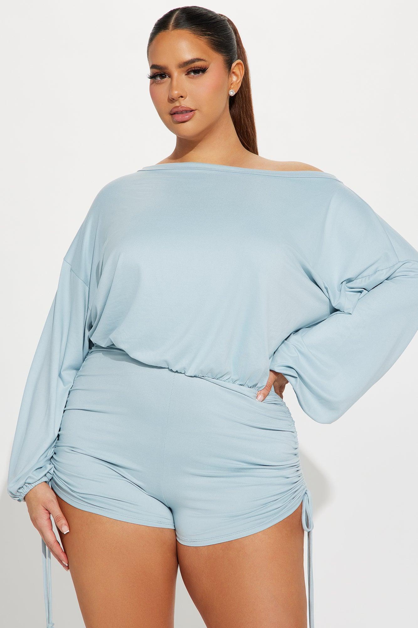 Always Casual Romper - Light Blue Product Image