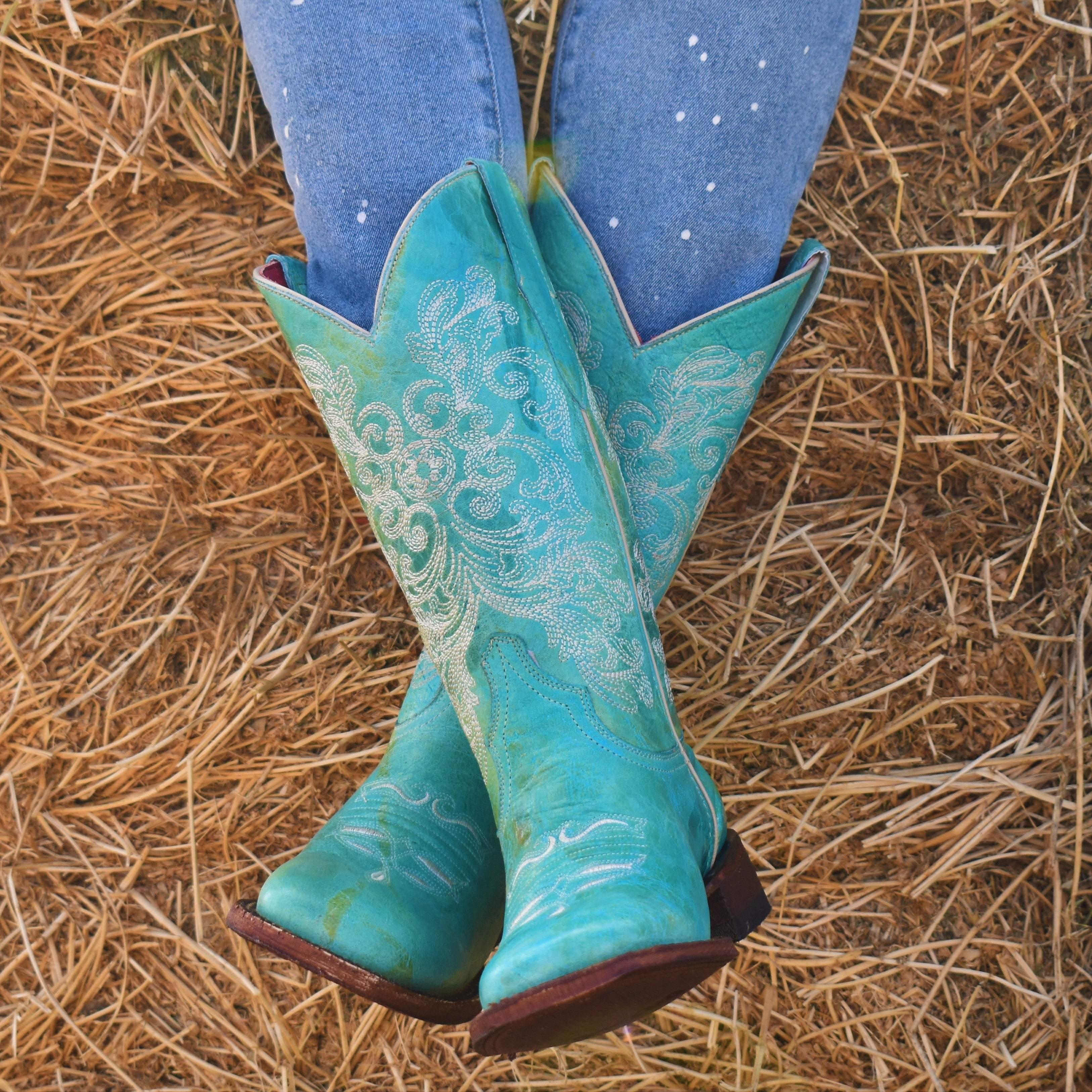 Square Toe Southern Charm Leather Boots* Product Image