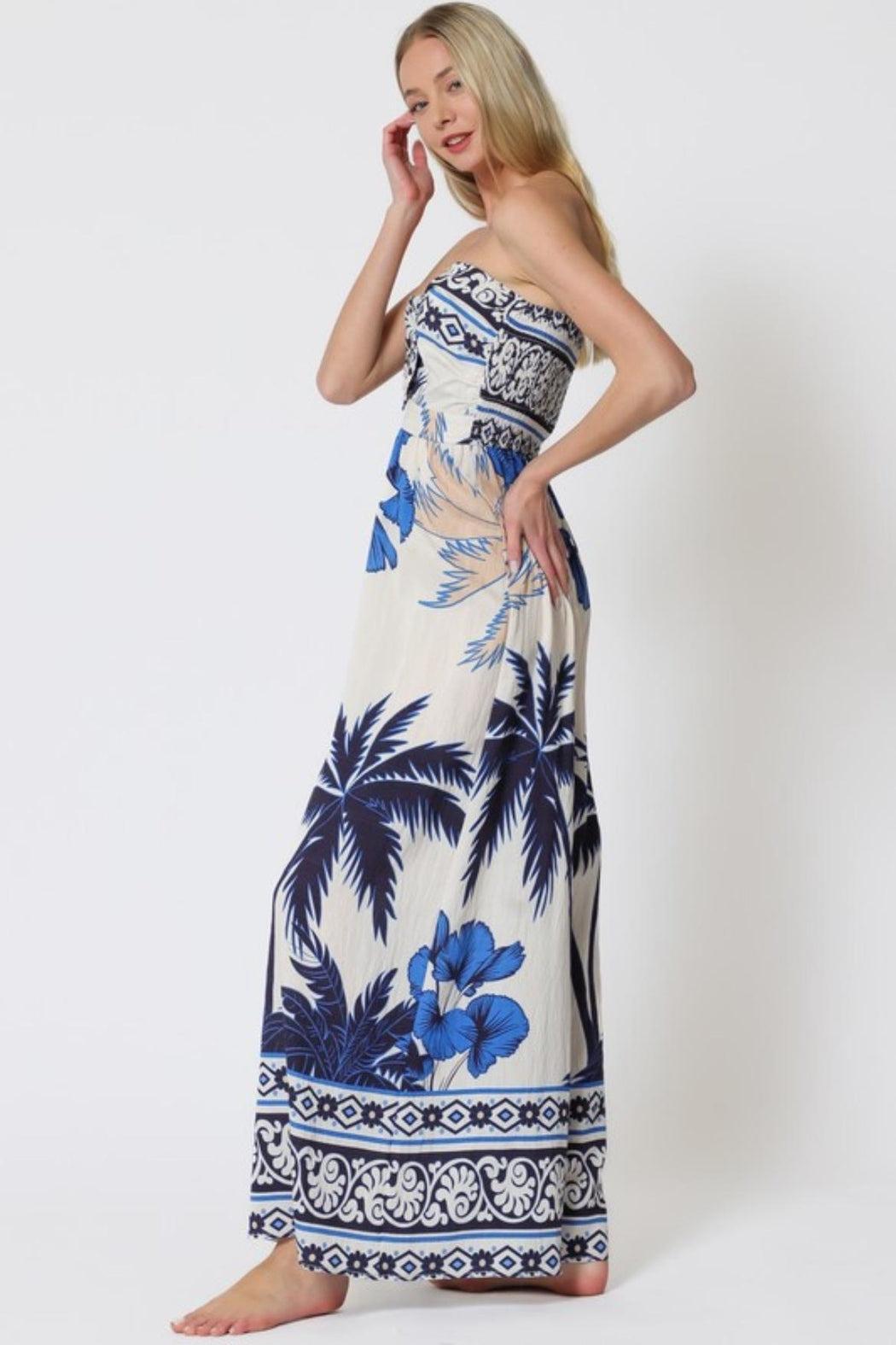 Printed Tube Jumpsuit Product Image