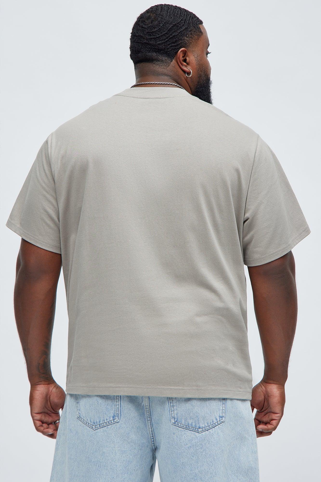 Oversized Heavyweight Short Sleeve Tee - Taupe Product Image
