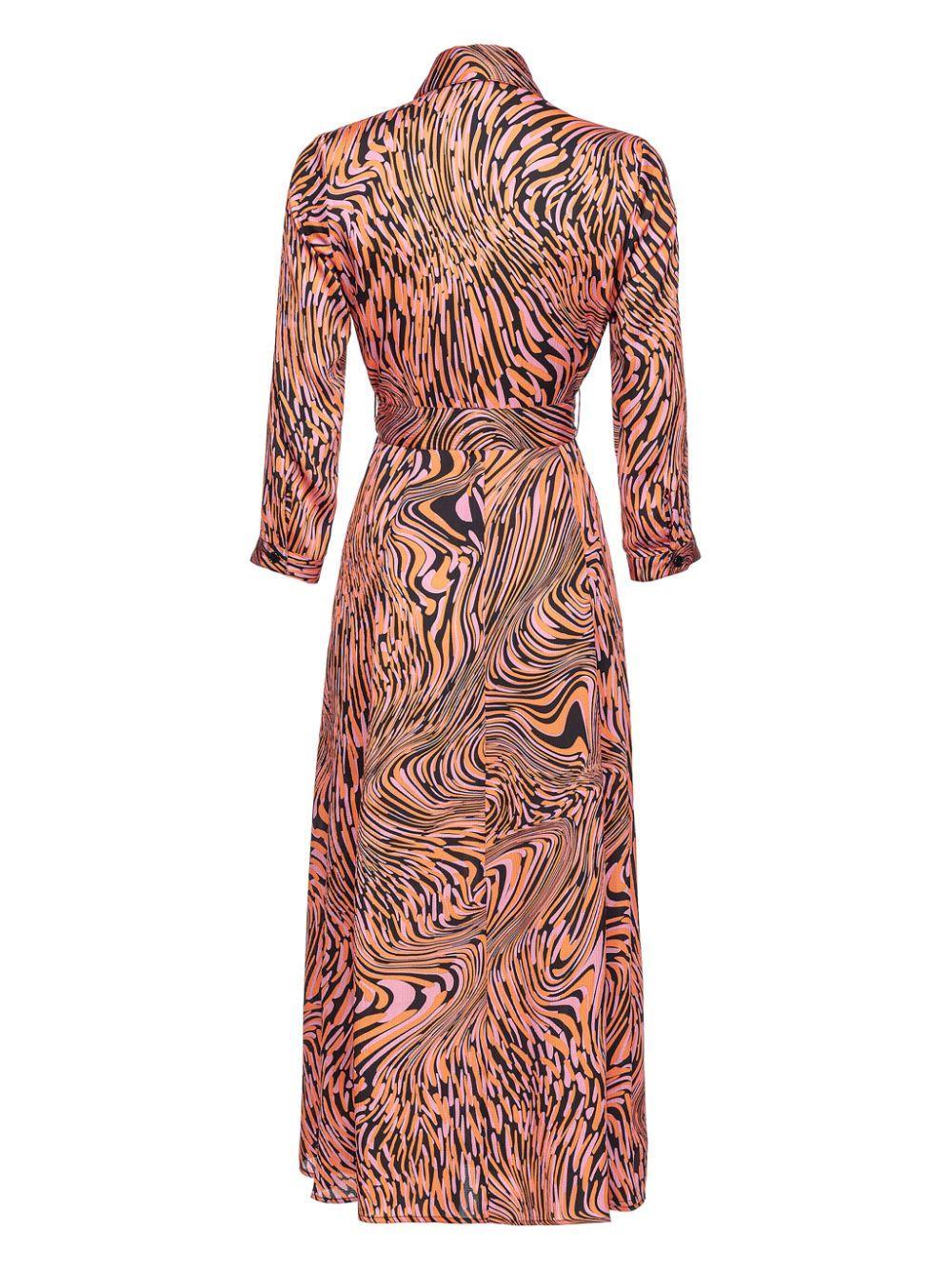 abstract-print belted dress Product Image