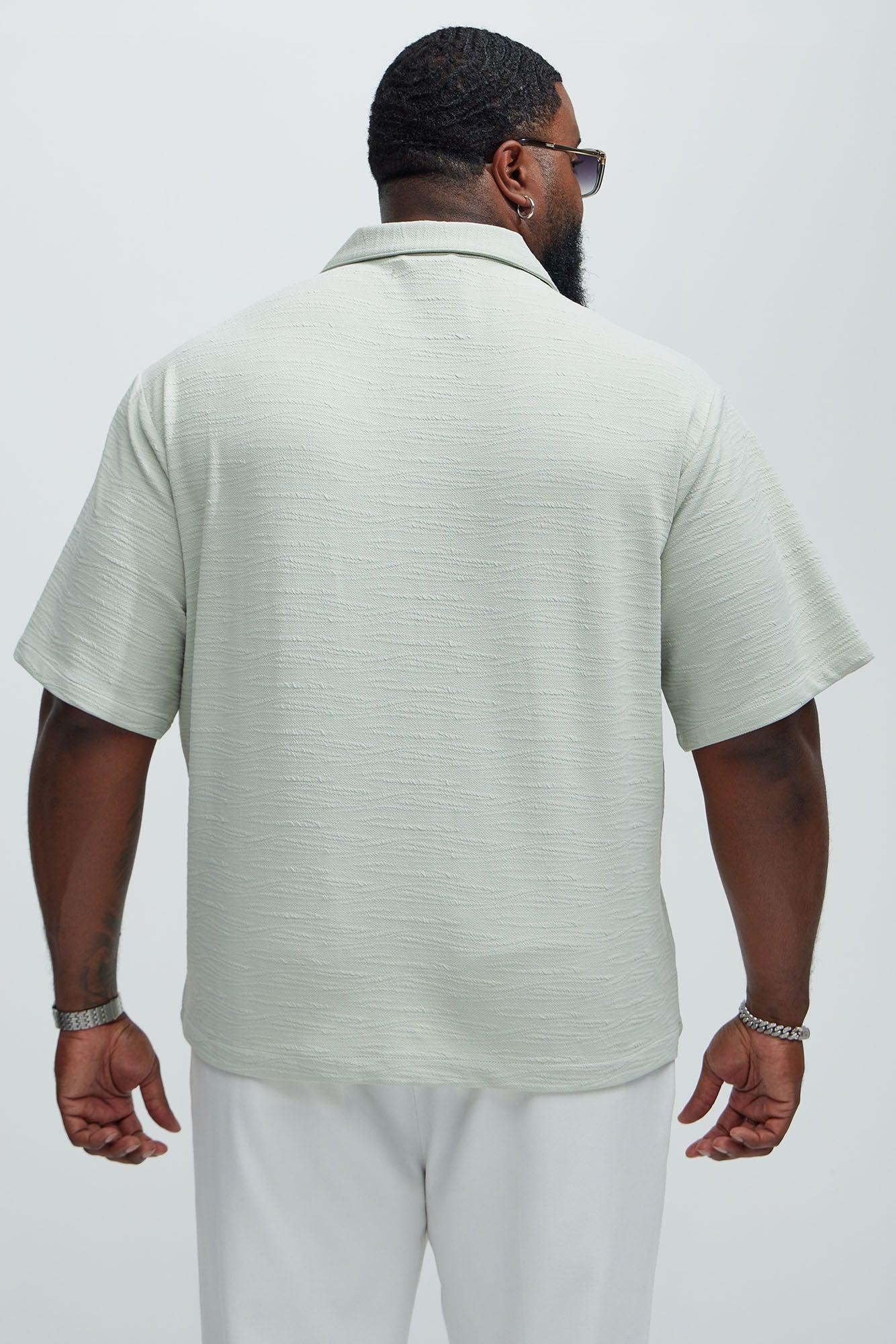 Reid Textured Shirt - Sage Product Image