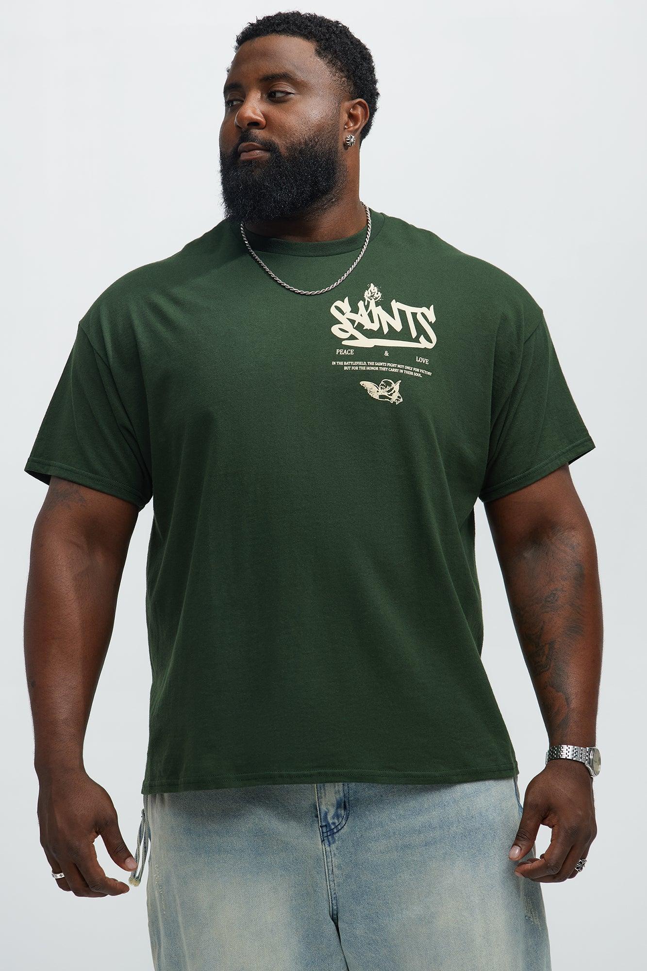 Saints Drip Short Sleeve Tee - Green Male Product Image