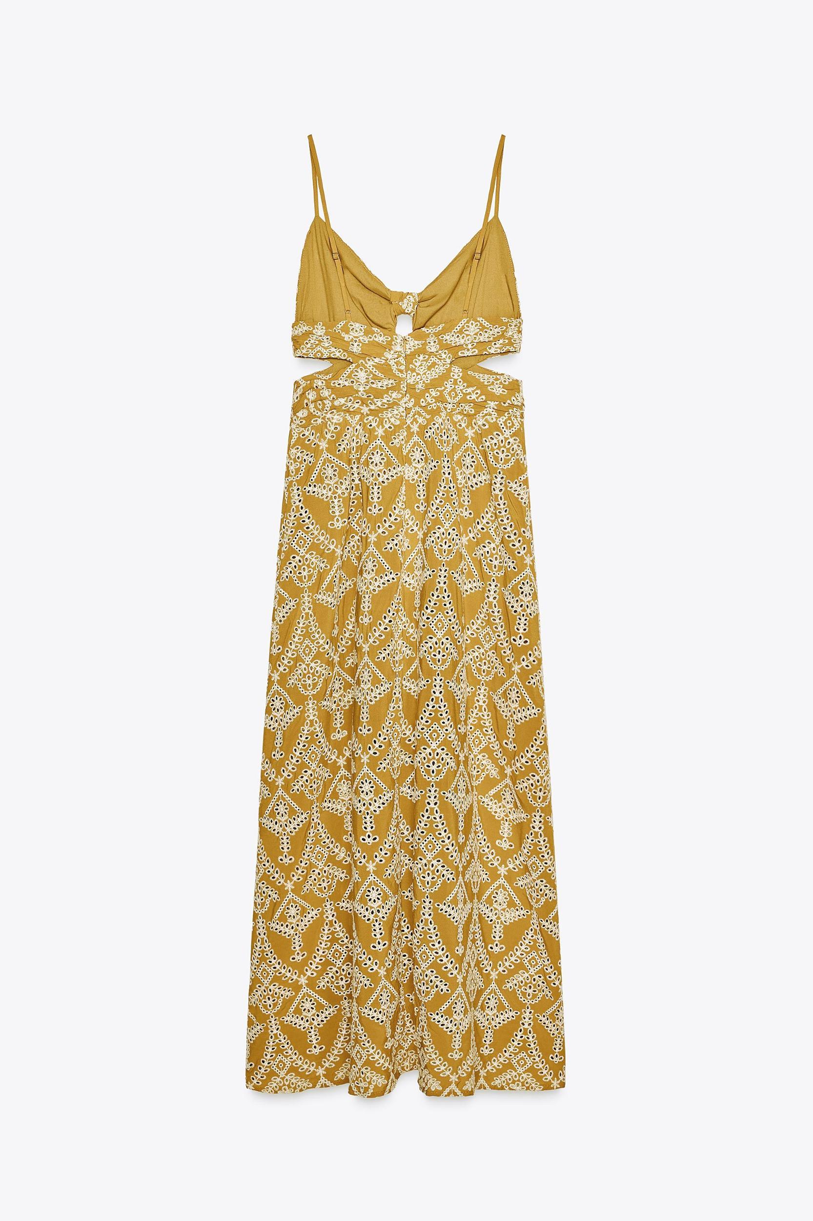 EMBROIDERED MIDI DRESS Product Image