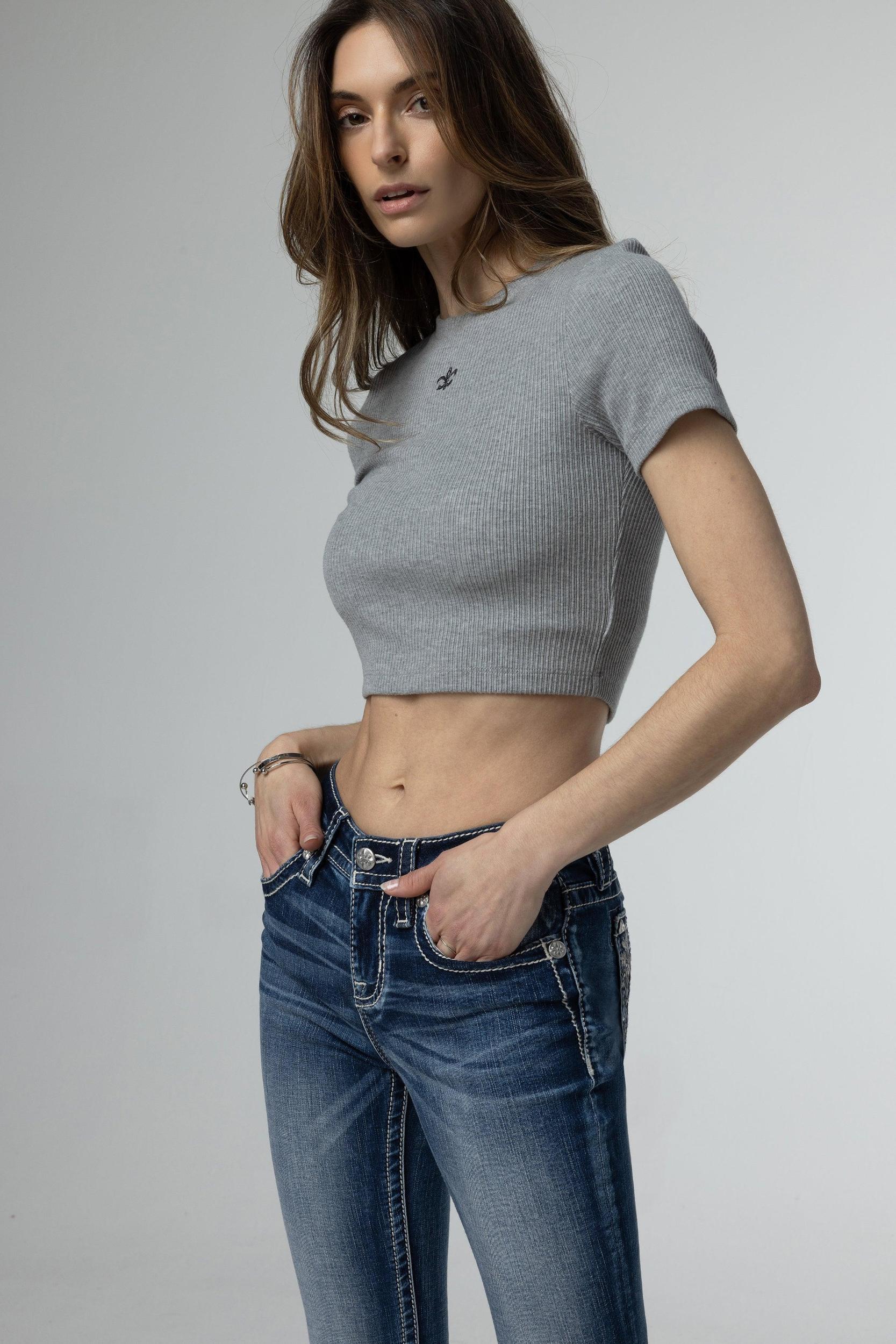 Fleur Glass Straight Jeans Product Image