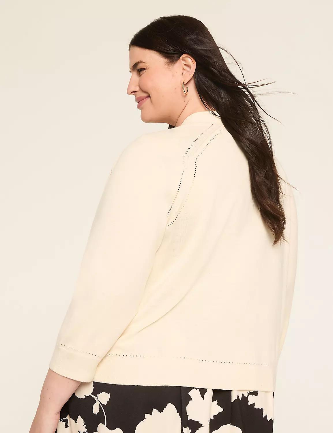 3/4-Sleeve Open-Front Shrug Product Image