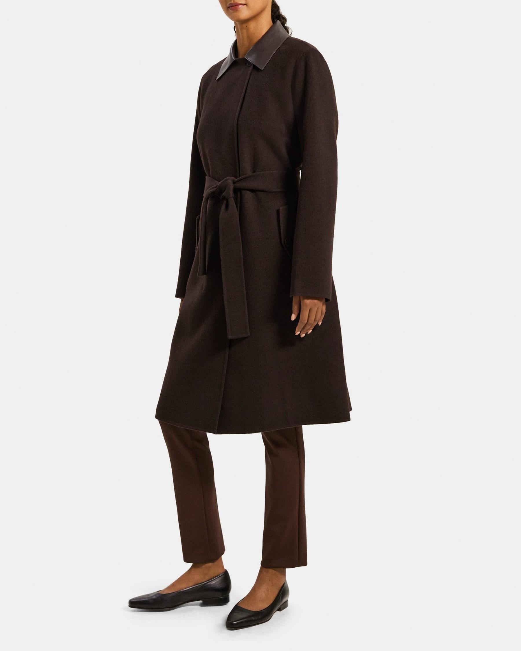 Relaxed Trench Coat in Double-Face Wool-Cashmere Product Image