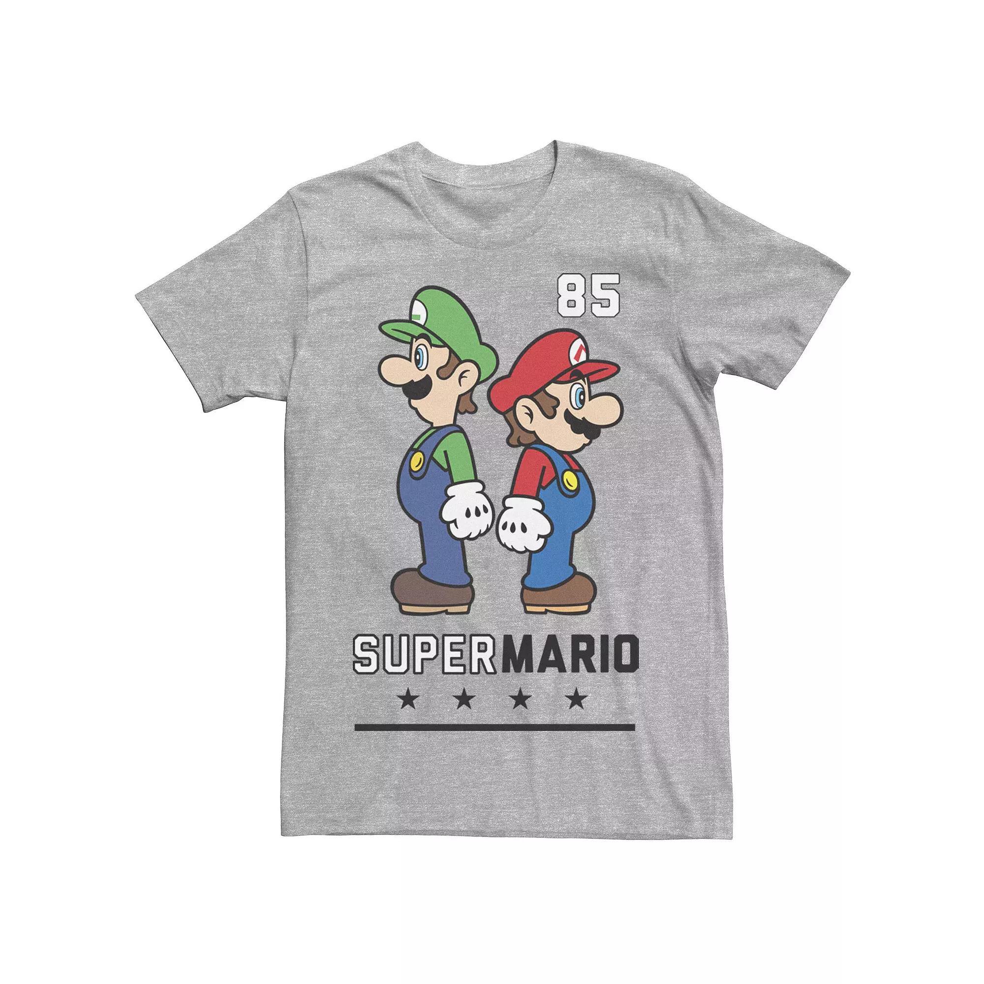 Men's Nintendo Super Mario Luigi Back to Back Athletic 85 Graphic Tee,  Product Image