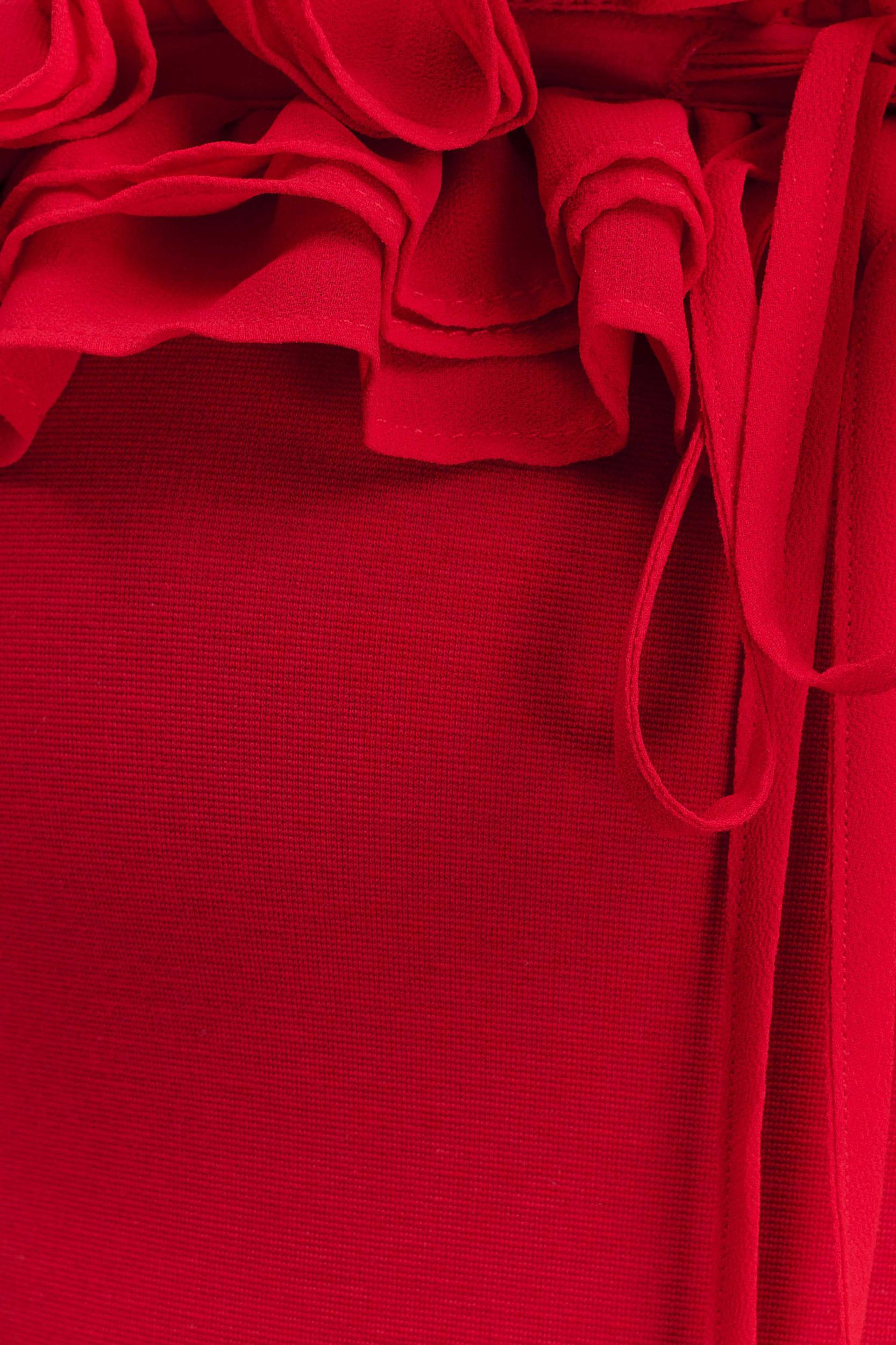 Nova Ruffle Off Shoulder Maxi Dress - Ruby Product Image