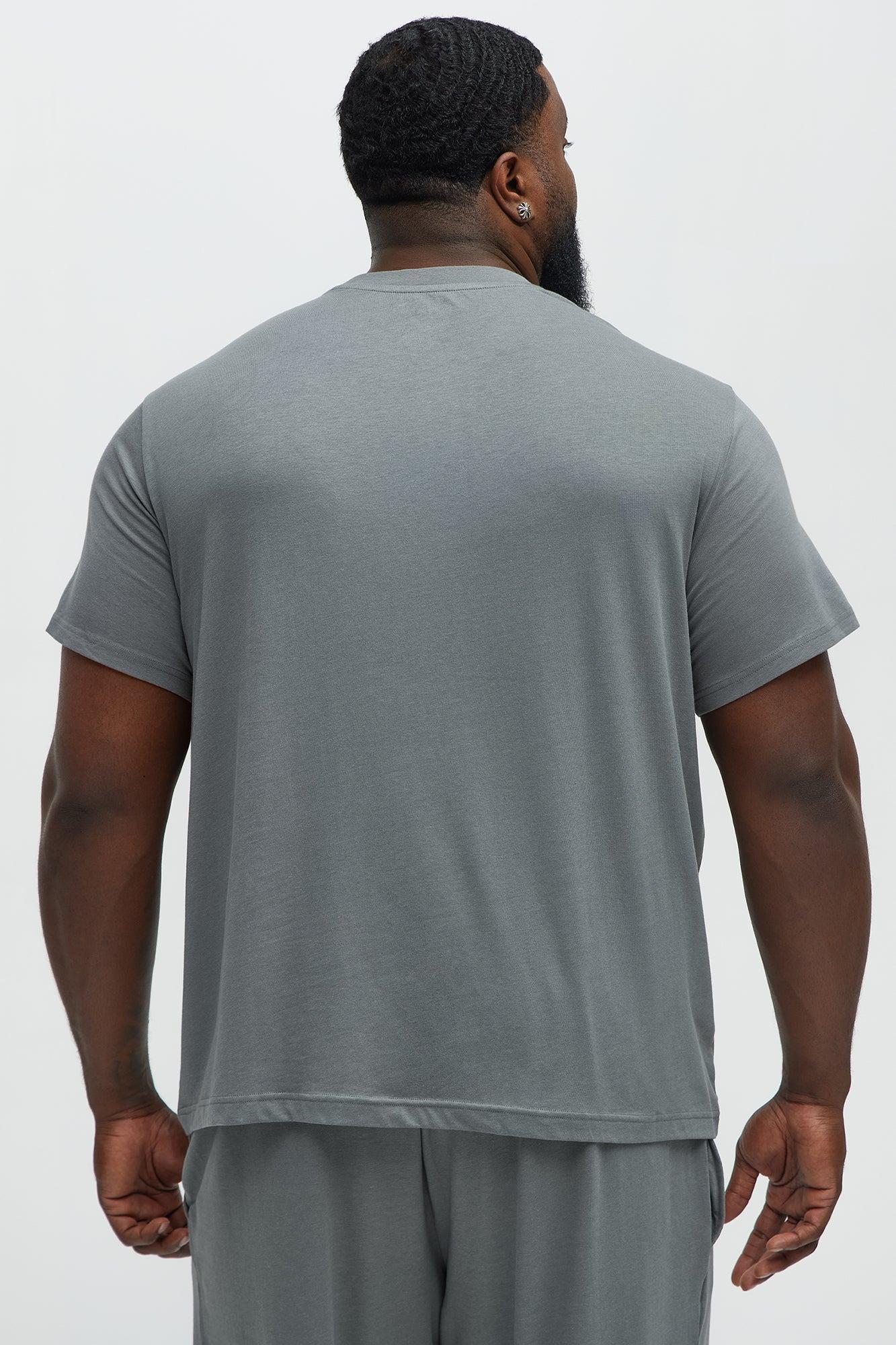Essential Modal Lounge Short Sleeve Tee - Slate Grey Product Image