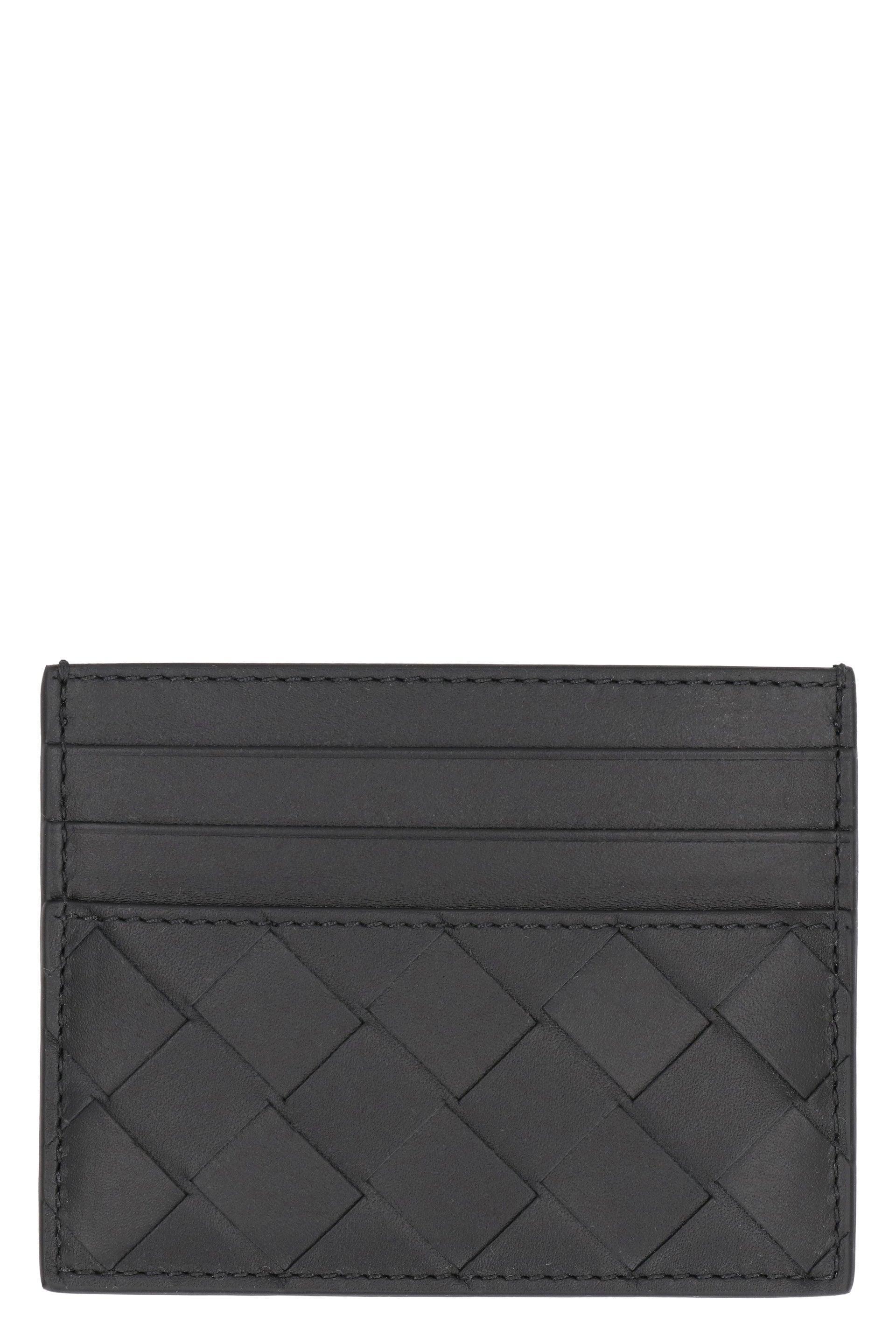 BOTTEGA VENETA Intrecciato Card Case In Black Product Image