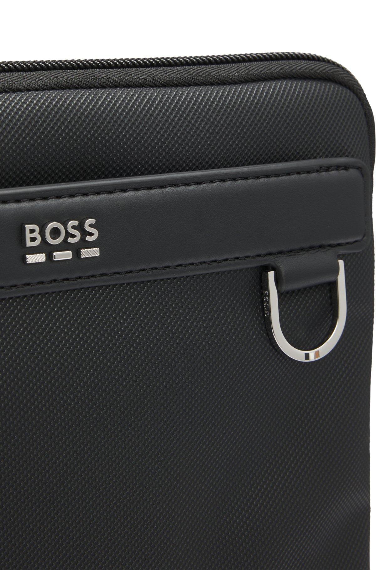 BOSS - Reporter bag with smooth and structured finishes - Black Product Image