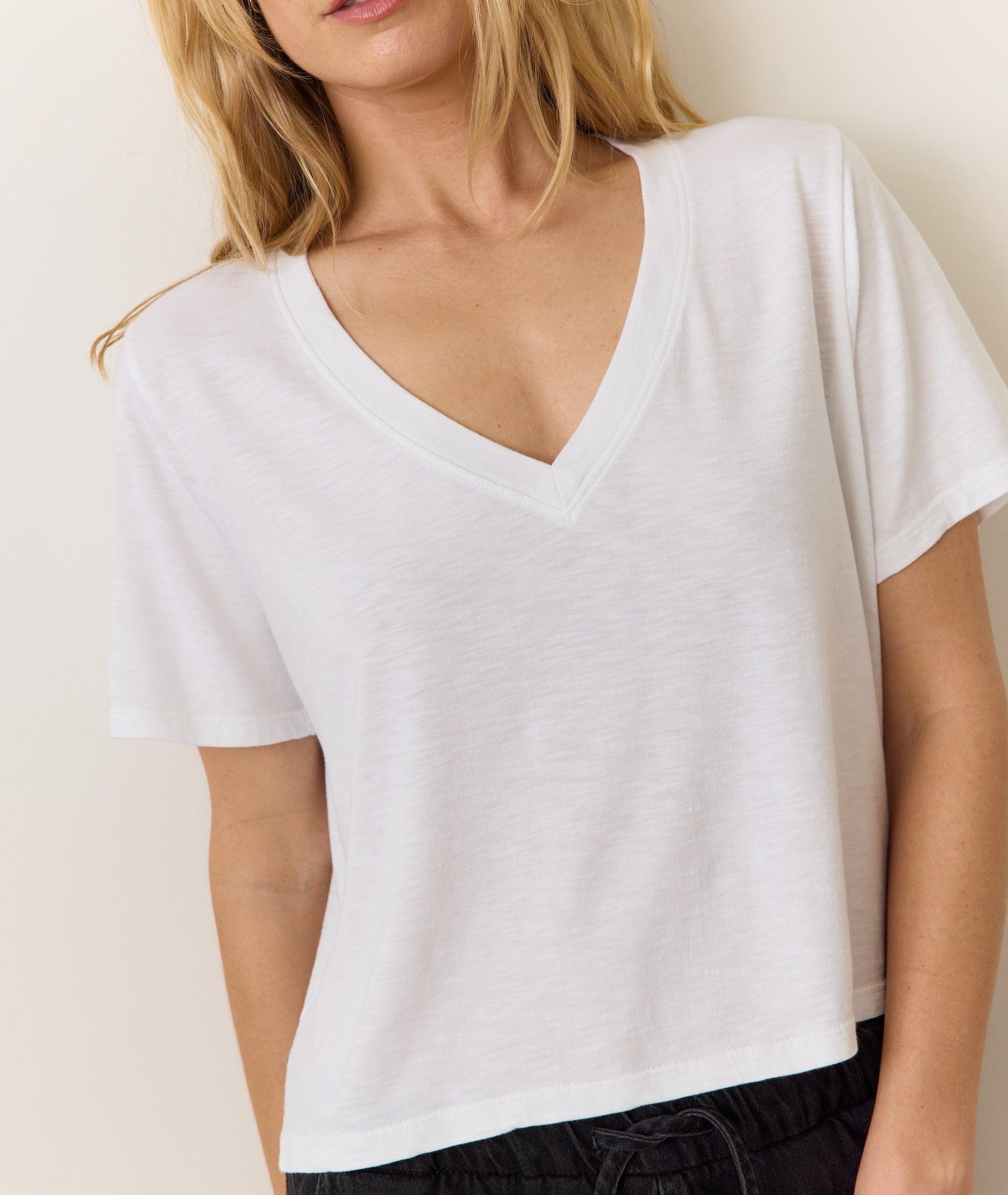 Boyfriend V-Neck Crop Product Image