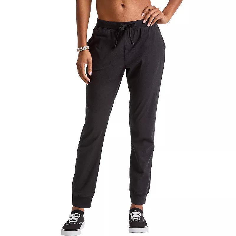 Hanes Originals Womens Cotton Joggers, 29 Black 2XL Product Image