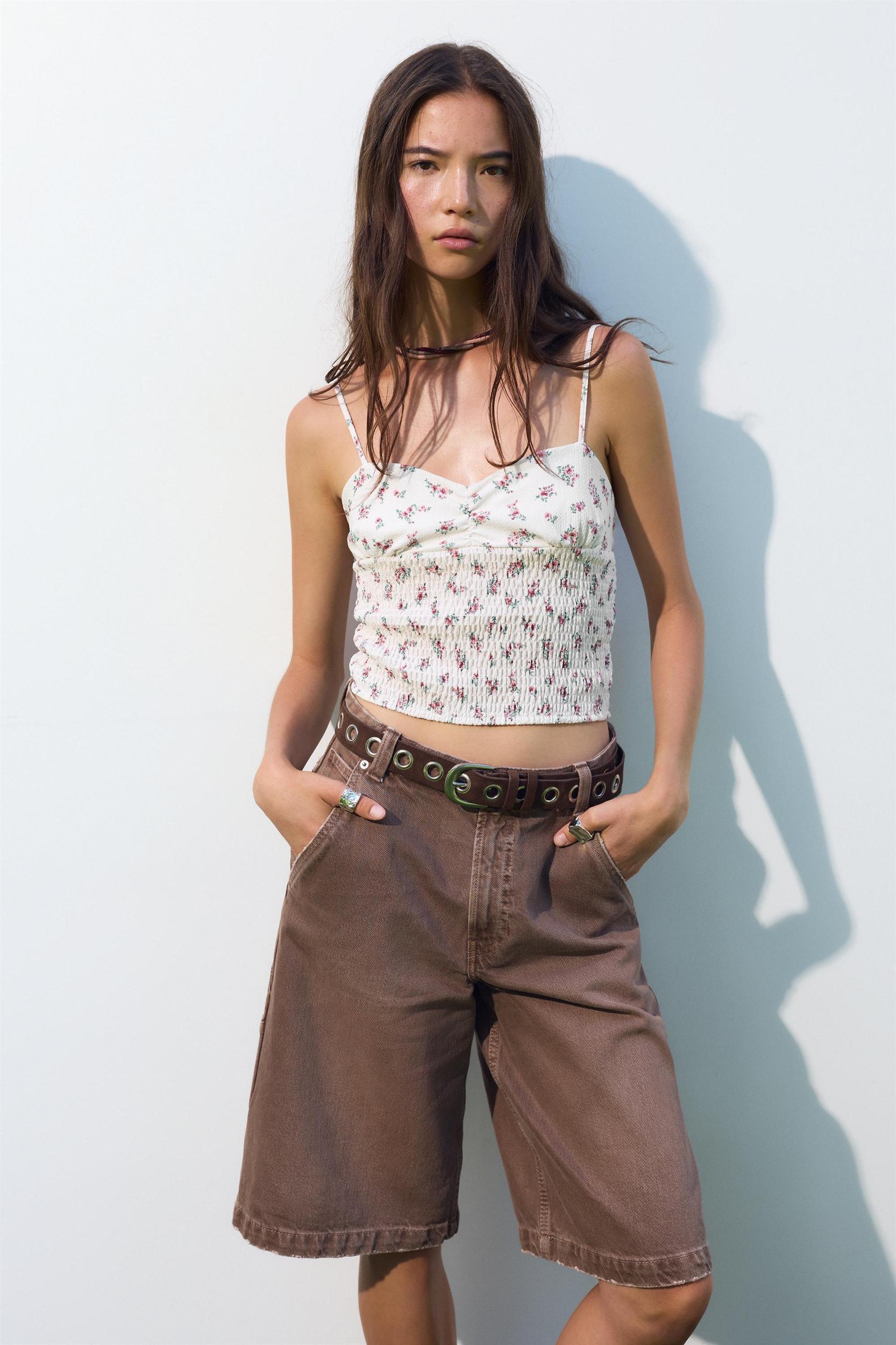 Floral strappy top Product Image