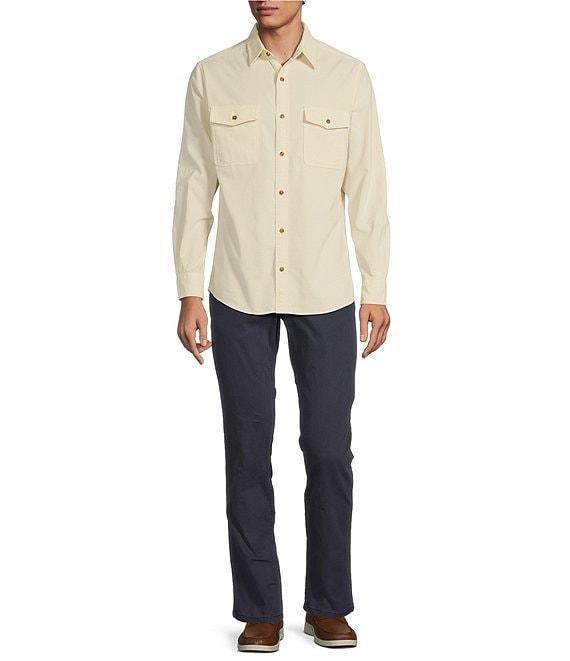 Rowm The Nomad Long Sleeve Garment Dyed Solid Washed Corduroy Shirt Product Image