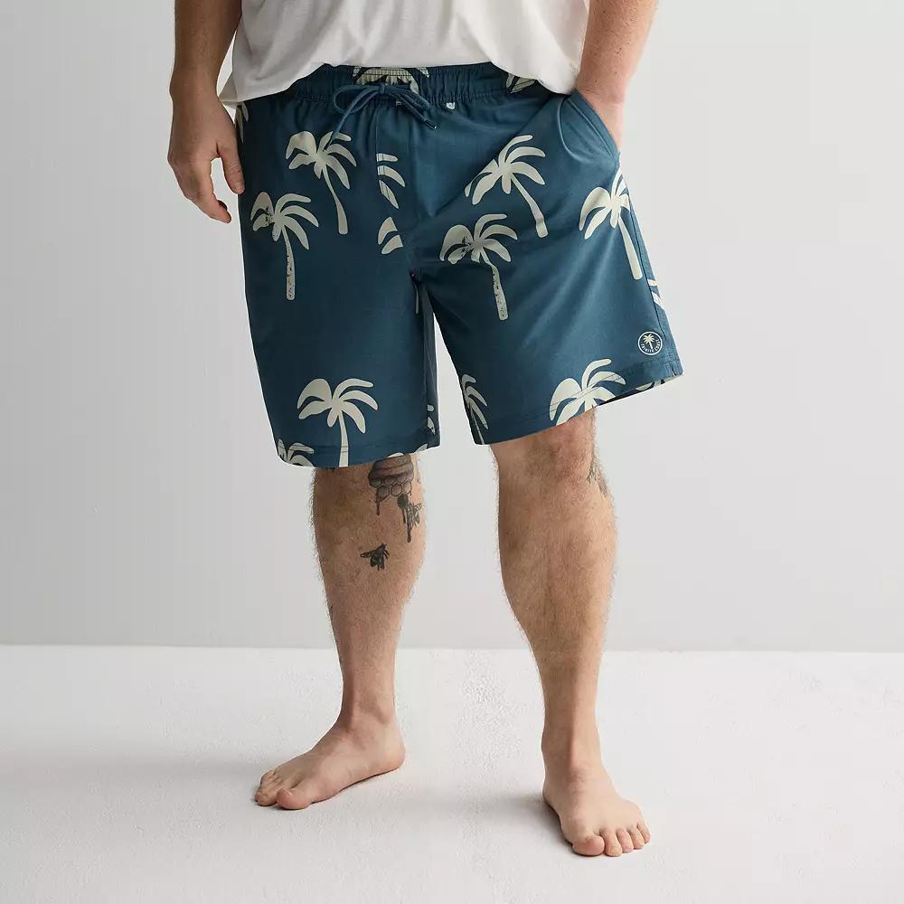 Big & Tall Trinity Coast Palm Tree Silhouettes Swim Trunks, Men's,  Product Image