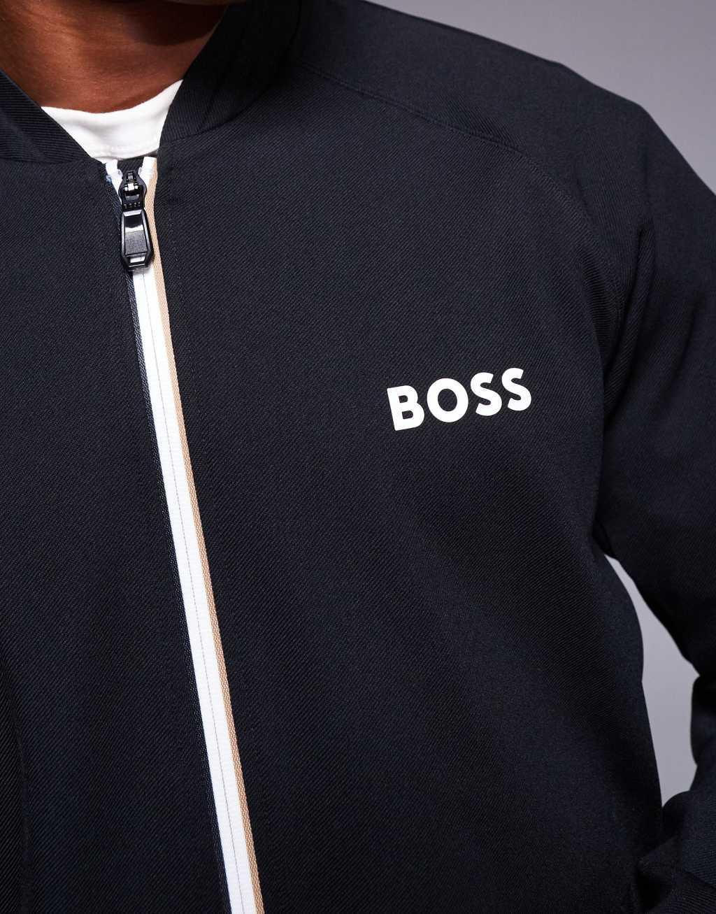 BOSS Green Samoo full zip sweat jacket regular fit in black - part of a set Product Image