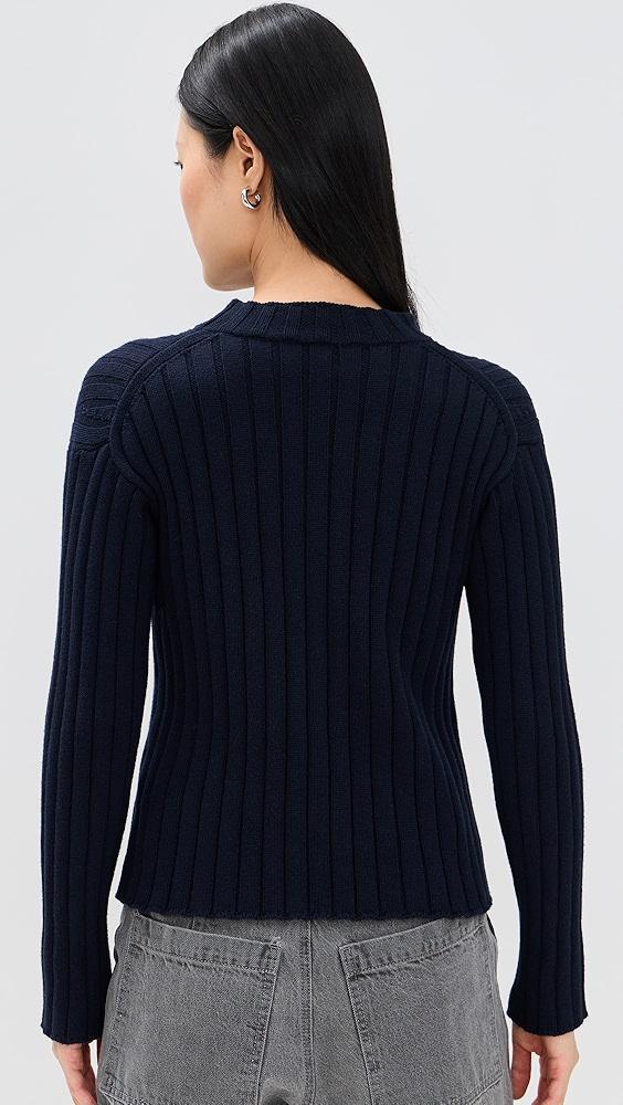 Enza Costa Chunky Cotton Fisherman Sweater | Shopbop Product Image